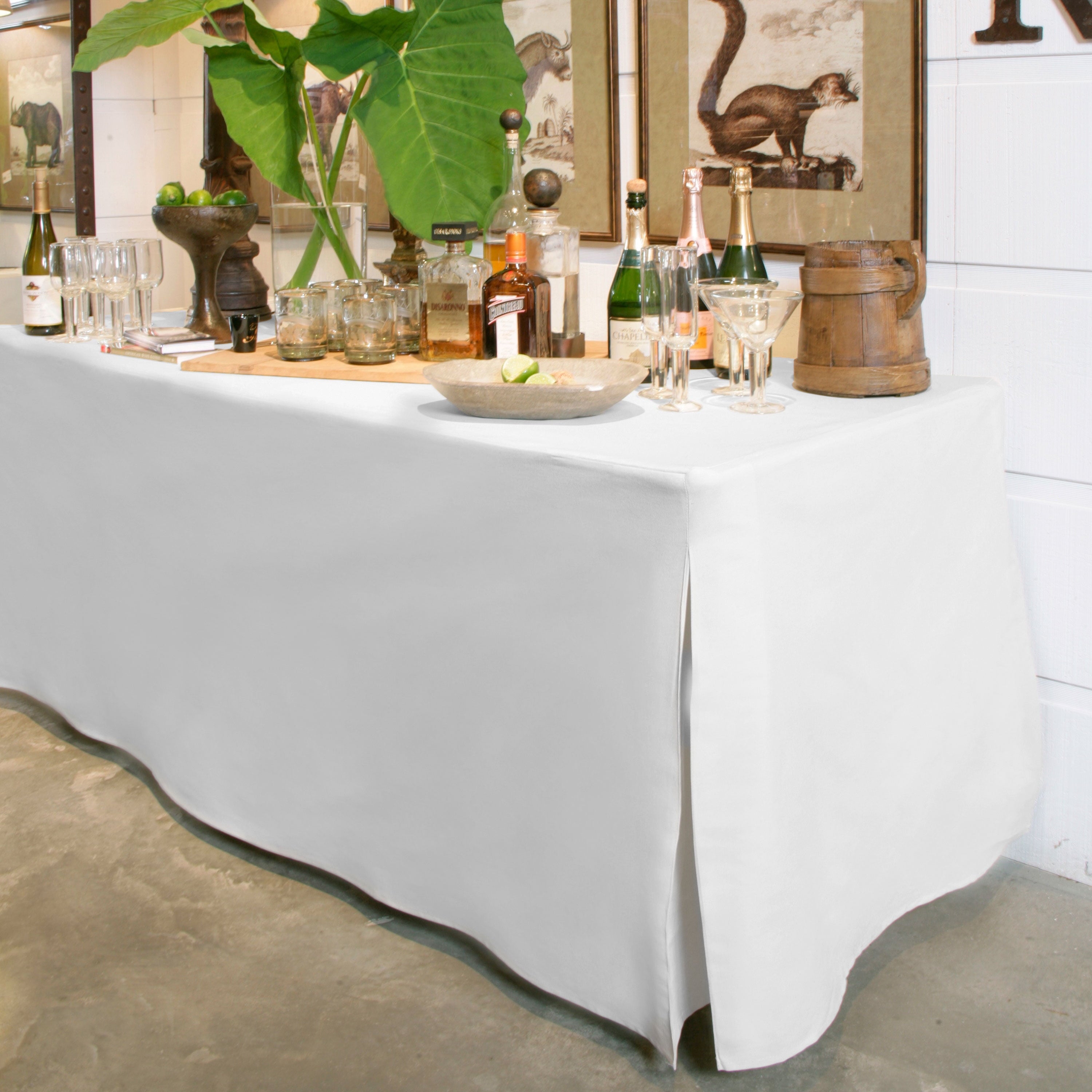 Tablevogue 72" x 30" Fitted Tablecoth Cover, Multiple Colors and Sizes Available