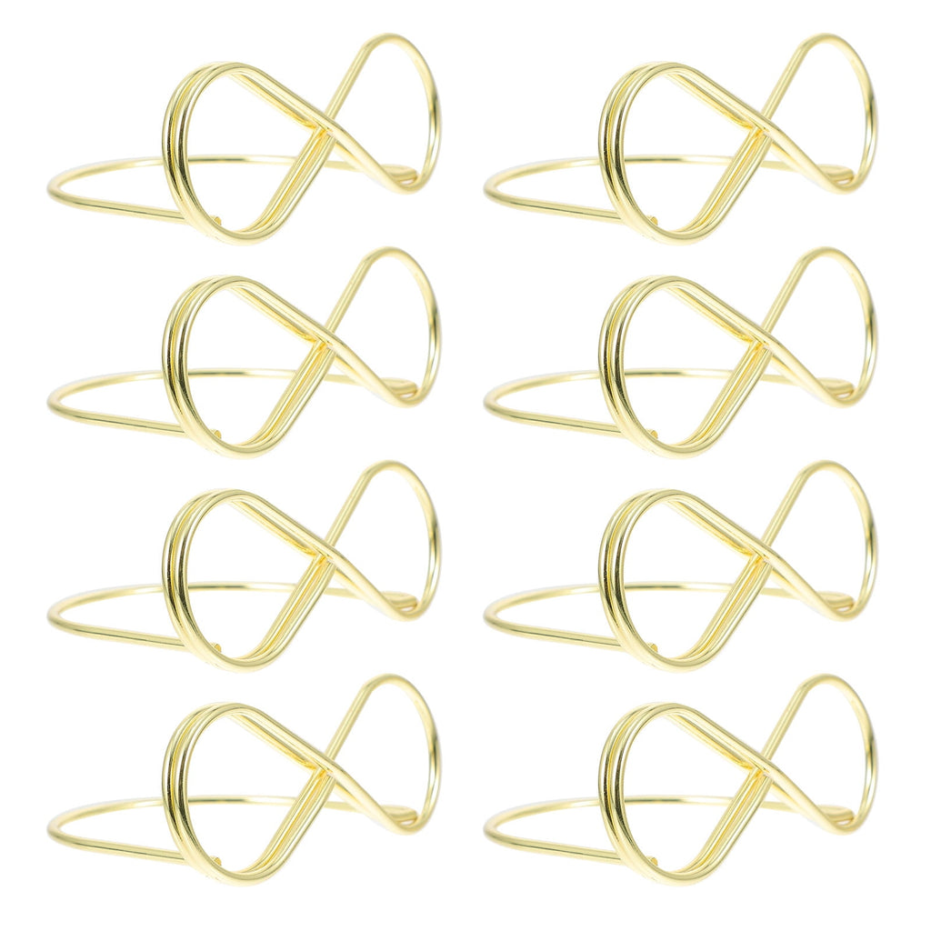 HOOWIFFY 20Set Golden Tabletop Cards Holder with Bow Shape Ideal for Weddings and Hotel Menus