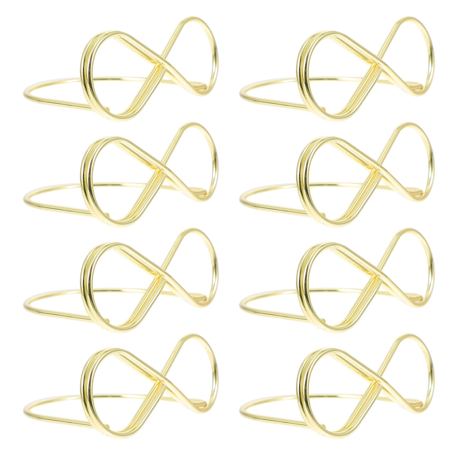 HOOWIFFY 20Set Golden Tabletop Cards Holder with Bow Shape Ideal for Weddings and Hotel Menus