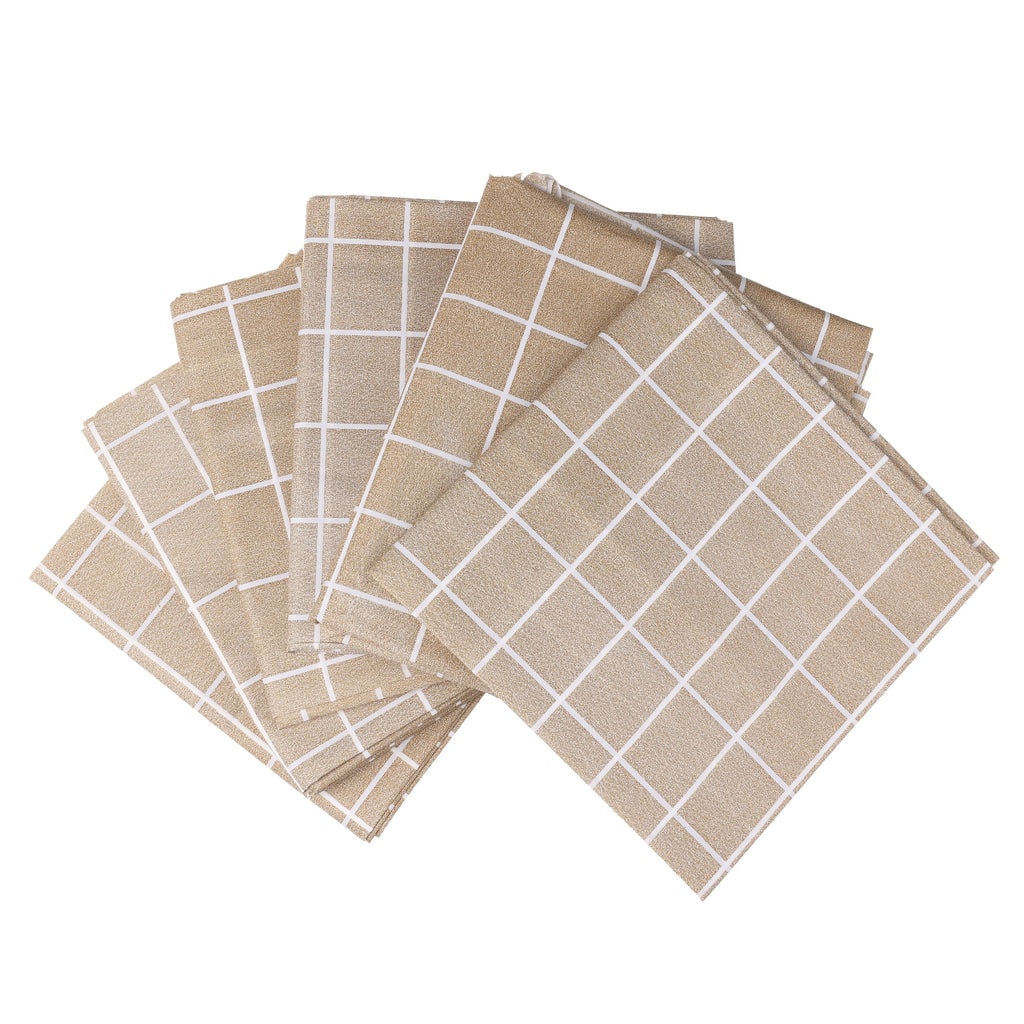 Unique Bargains 6 Pcs Rectangle Wrinkle Waterproof Plastic Table Cover Tablecloth Coffee 54"x60"