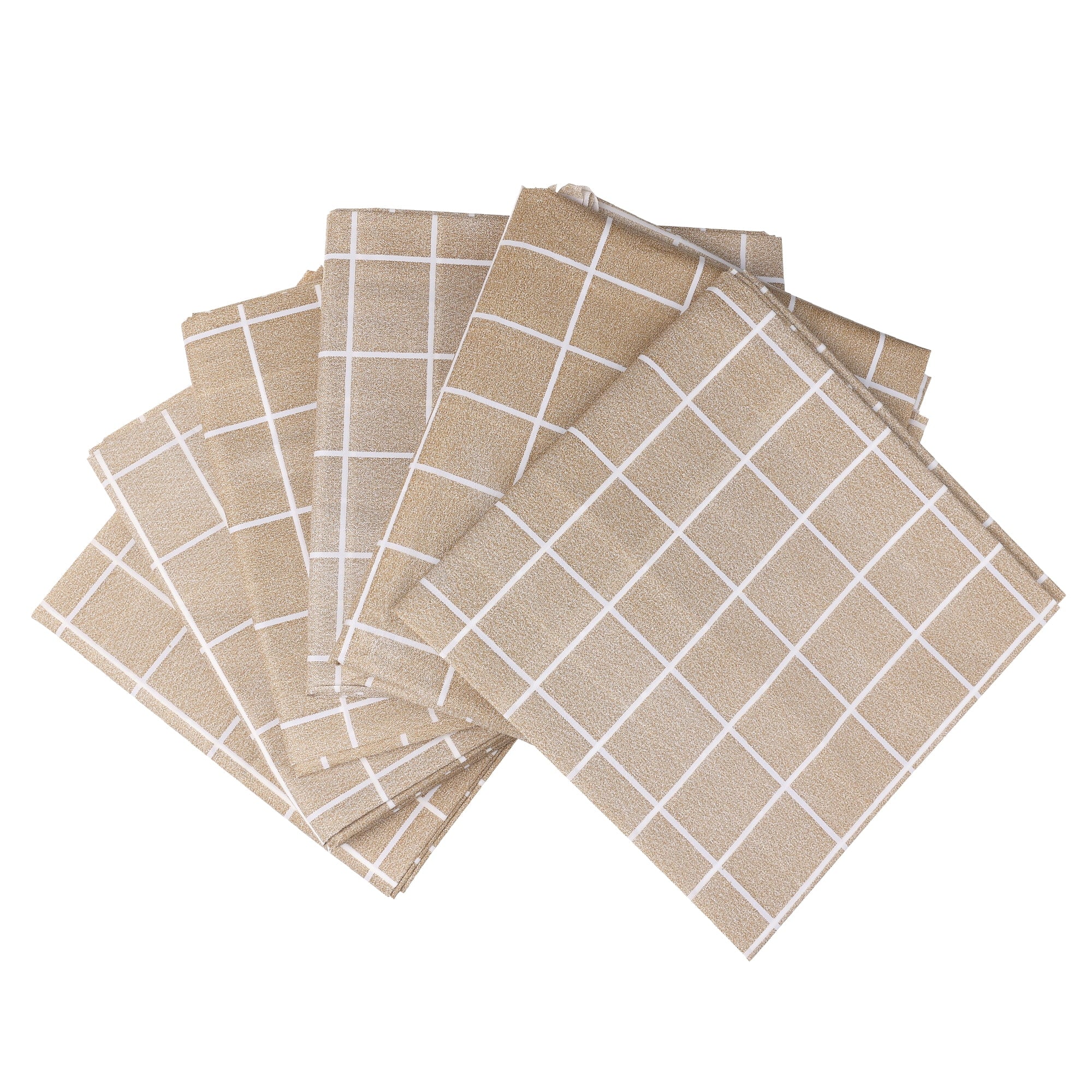 Unique Bargains 6 Pcs Rectangle Wrinkle Waterproof Plastic Table Cover Tablecloth Coffee 54"x60"