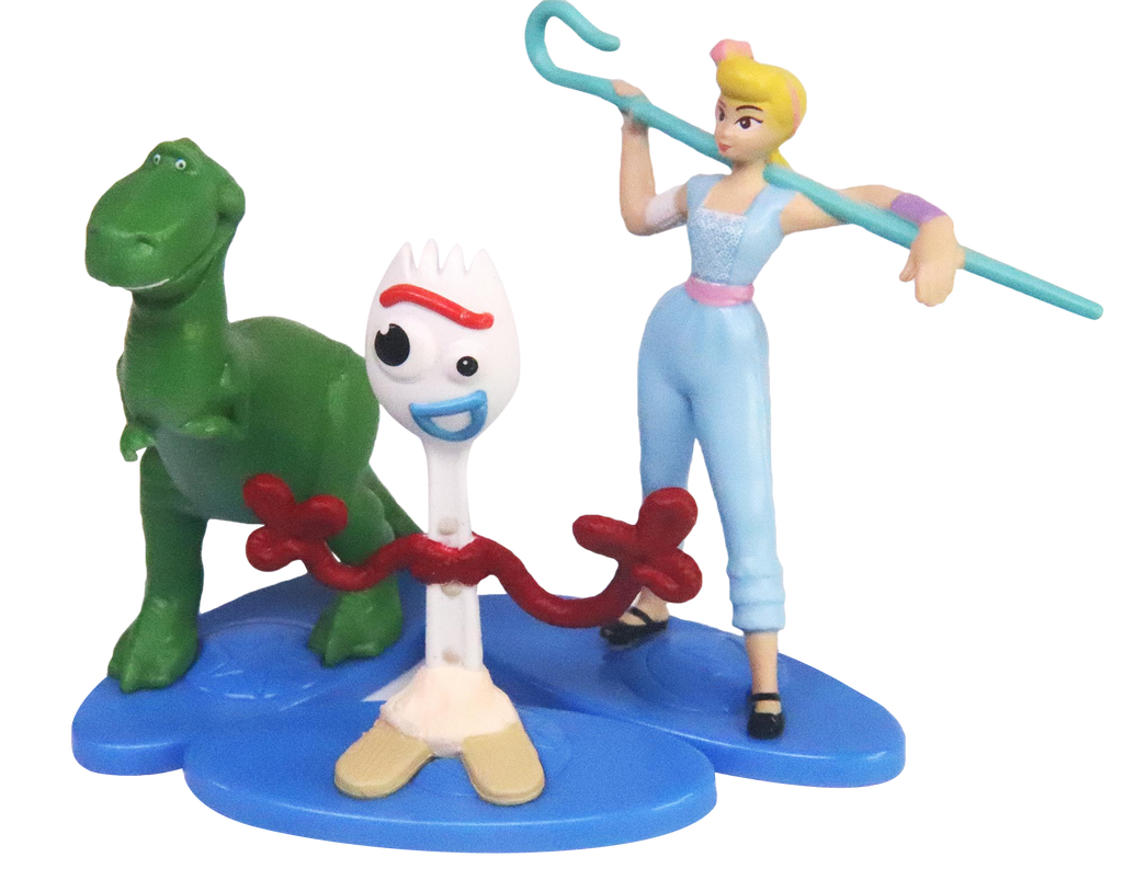 Disney Pixar Toy Story 4 Mini Figures Cake Toppers Set of 5 - Buzz, Woody, Bo Peep, Rex, Forky