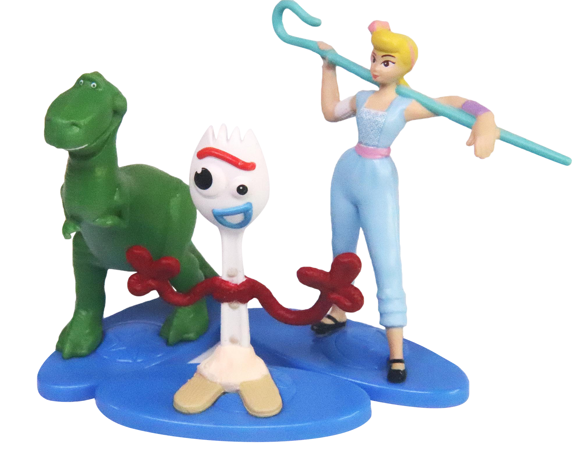 Disney Pixar Toy Story 4 Mini Figures Cake Toppers Set of 5 - Buzz, Woody, Bo Peep, Rex, Forky