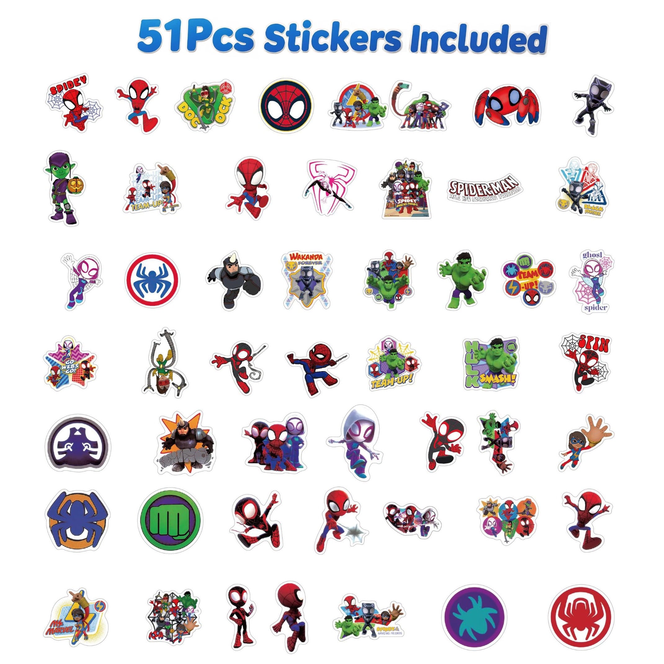 Party Supplies For Spidey & His Amazing Friends 97-Piece Party Kit | Superhero Birthday Decorations with Backdrop, Banner, Foil Balloons, Latex Ballons, Hanging Swirls,  Cupcake Toppers & 51 Stickers