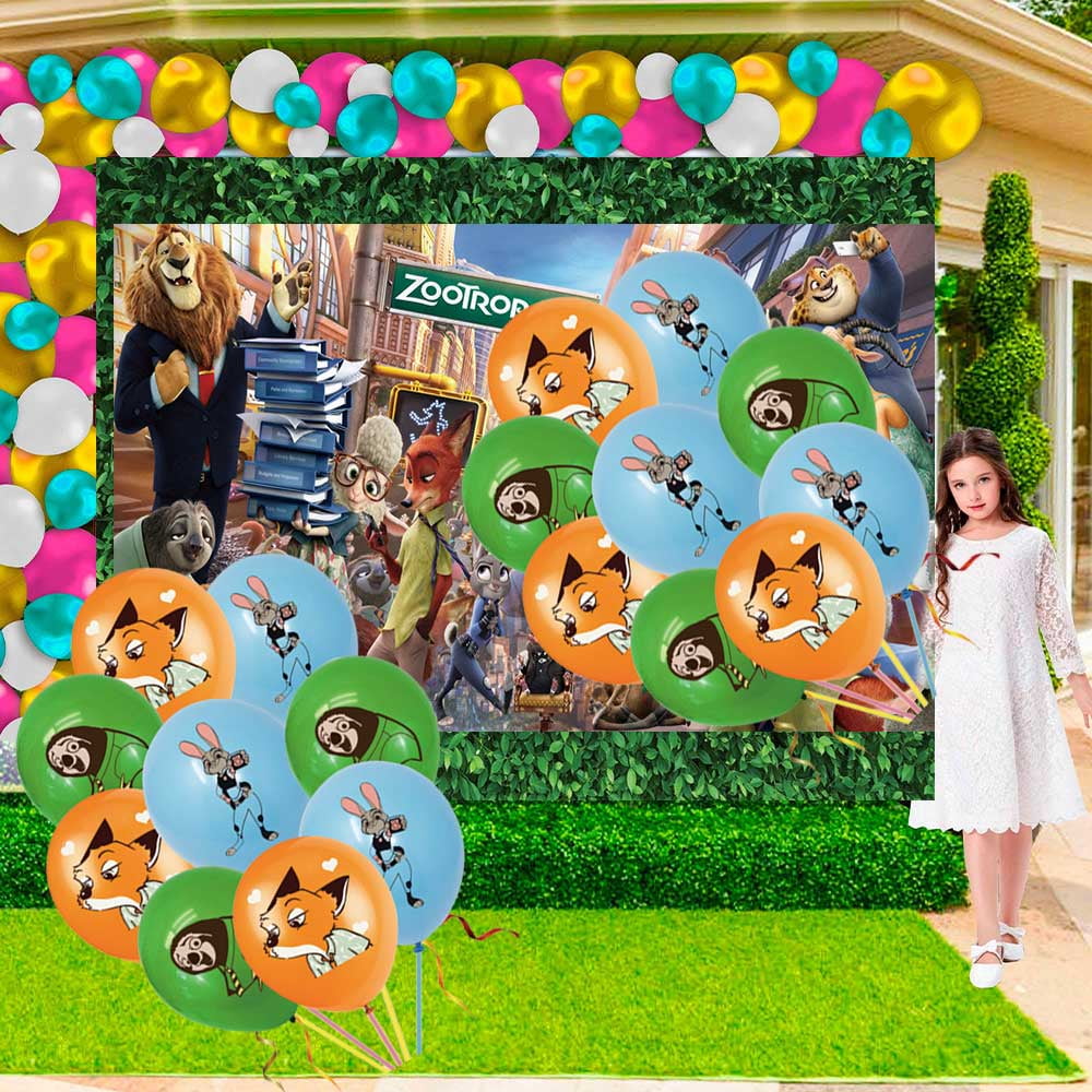 Zootopia Party Supplies Plates Decorations Birthday Cake Topper Banner Decor Backdrop Balloons