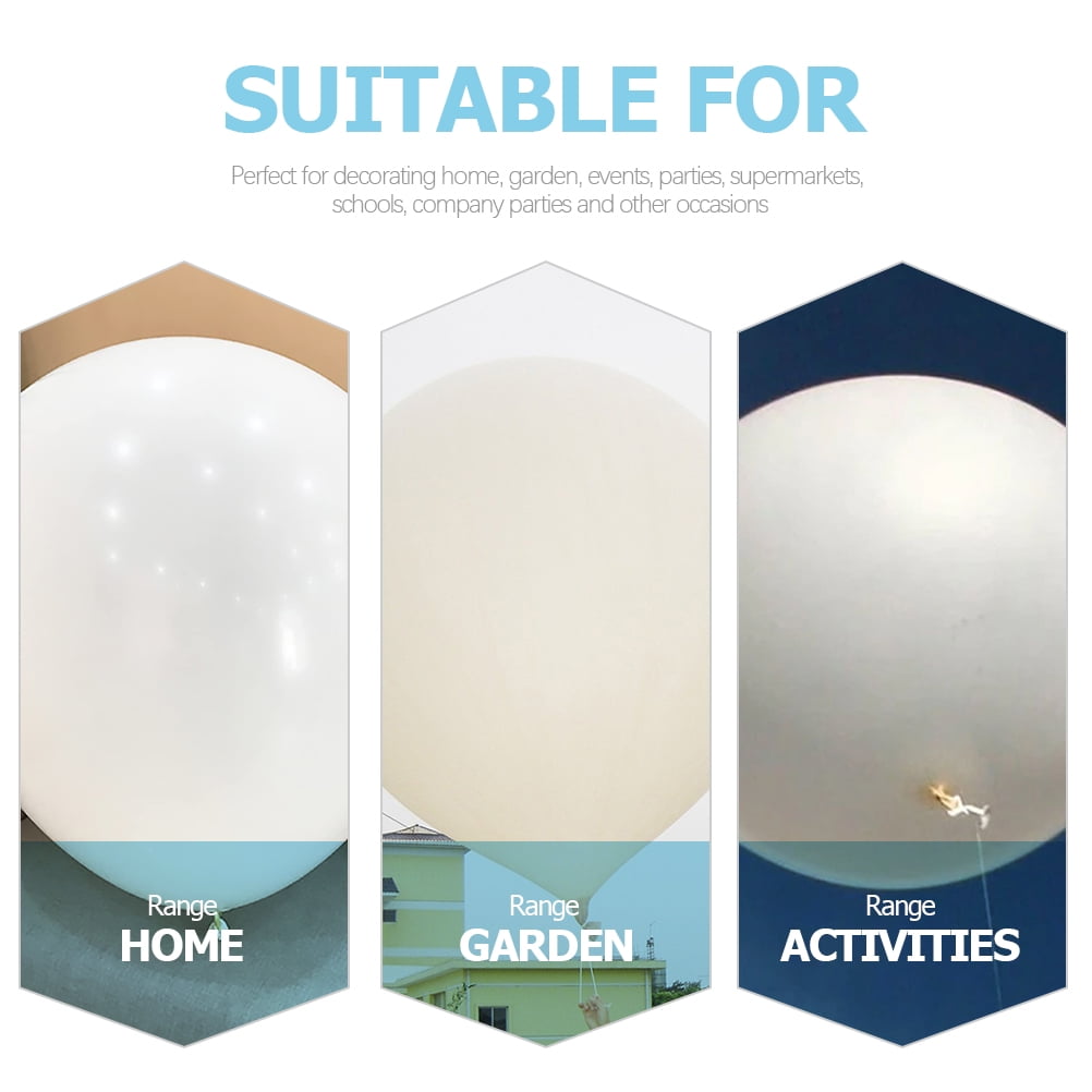 HEMOTON  Large Round Balloon Latex Big Balloons for Decoration Baby White