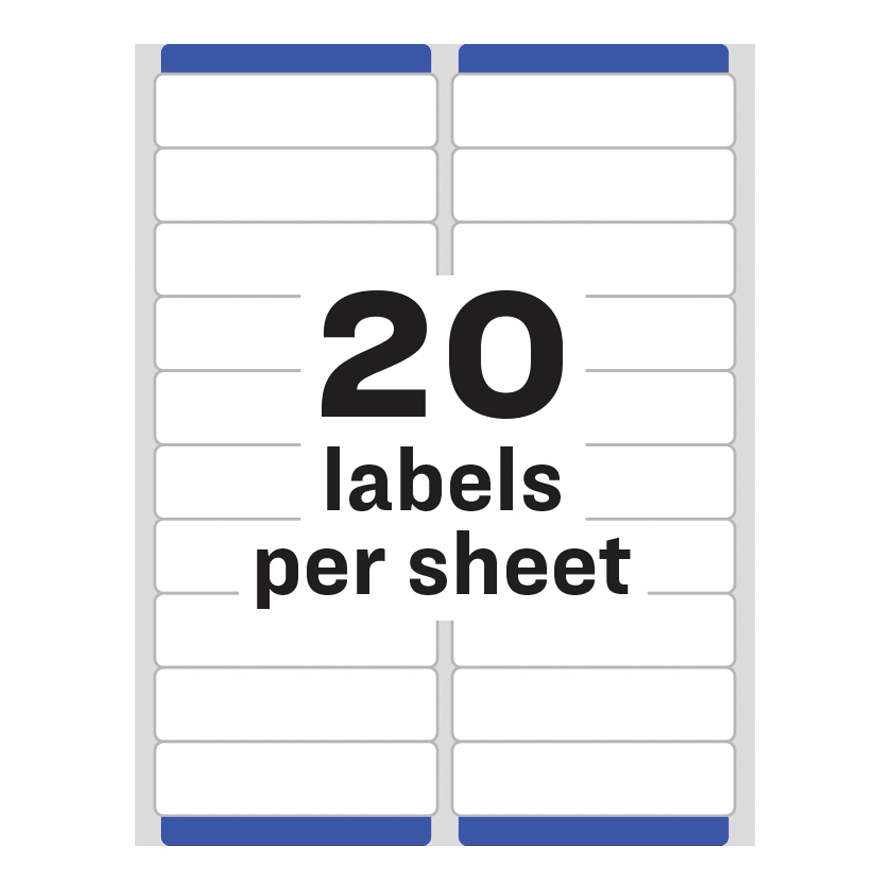 Avery Address Labels, 1" x 4", White, 2,000ct (5161)