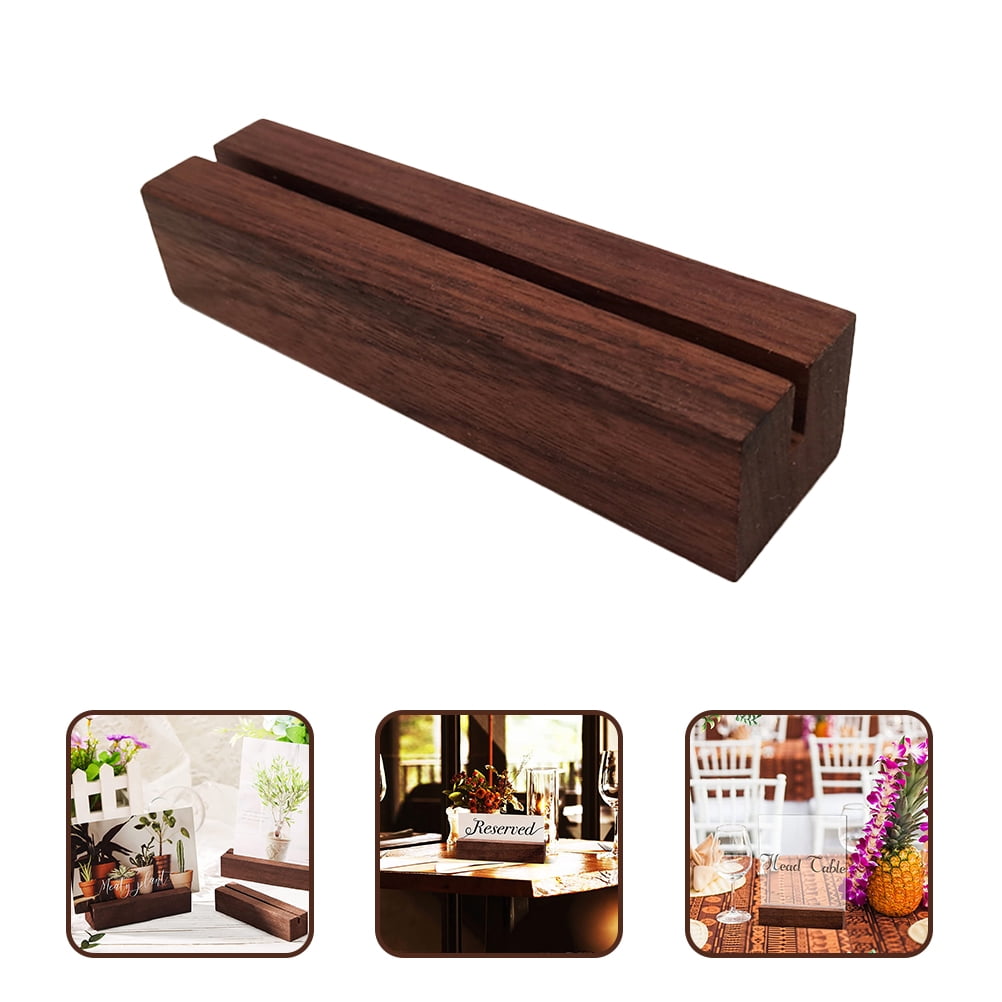 WHAMVOX  12 Pcs Holder Table Numbers Display Wooden Message Box Sign