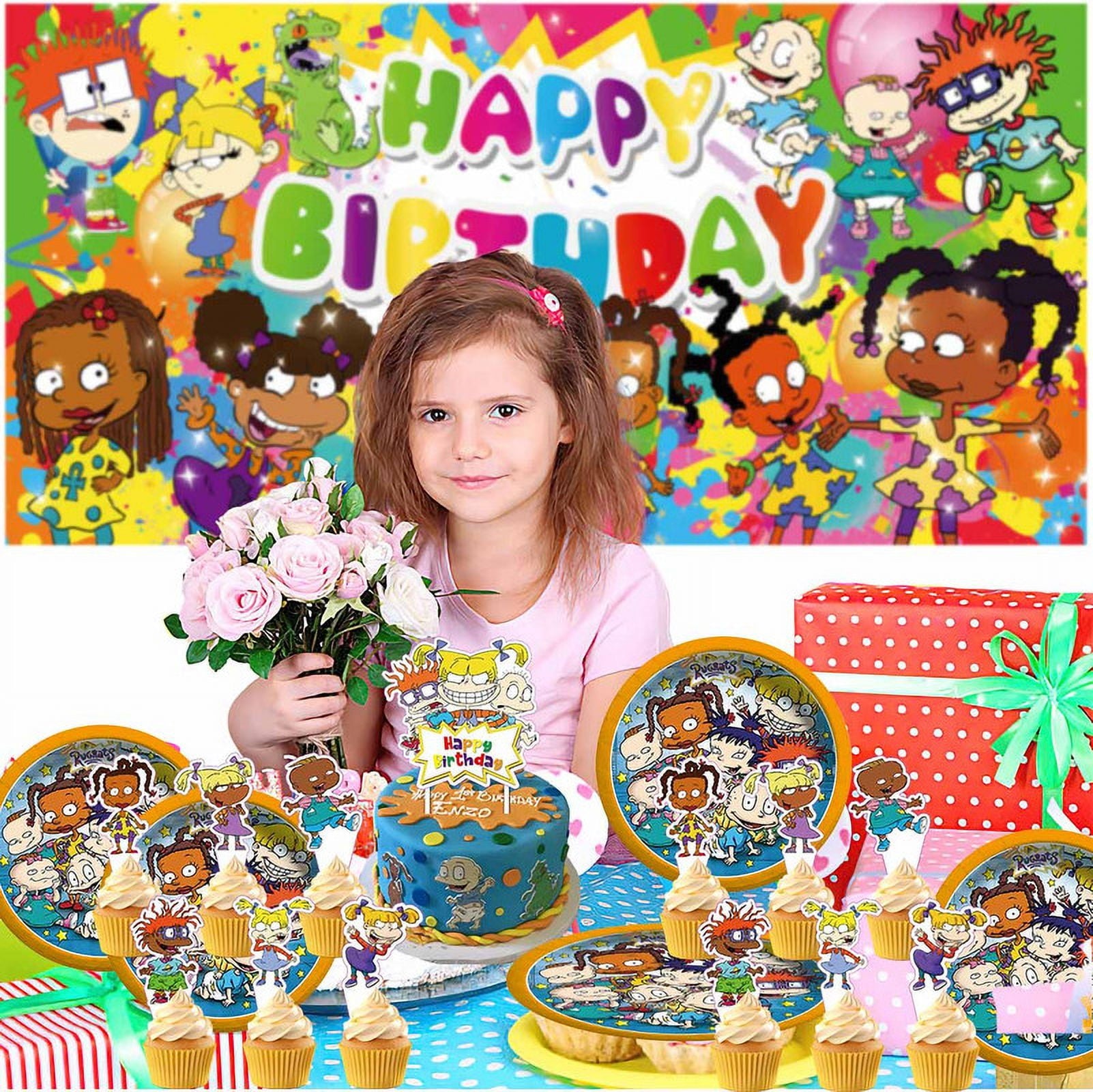 Rugrats Birthday Party Supplies Balloons Plates Decoration Cake Topper Decor Tableware Banner Backdrop