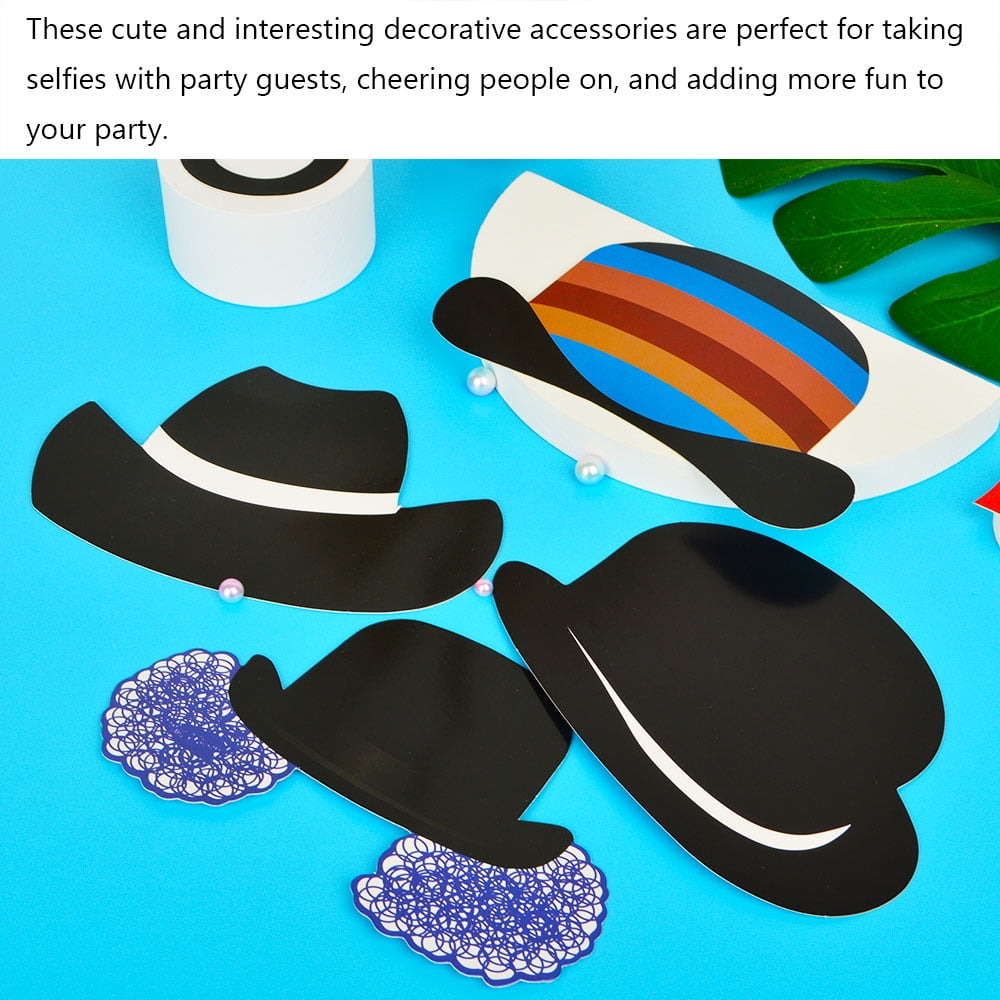 89 Pieces Photo Booth Props DIY Kit Graduation Funny Selfie Props Accessories for Wedding Prom Party