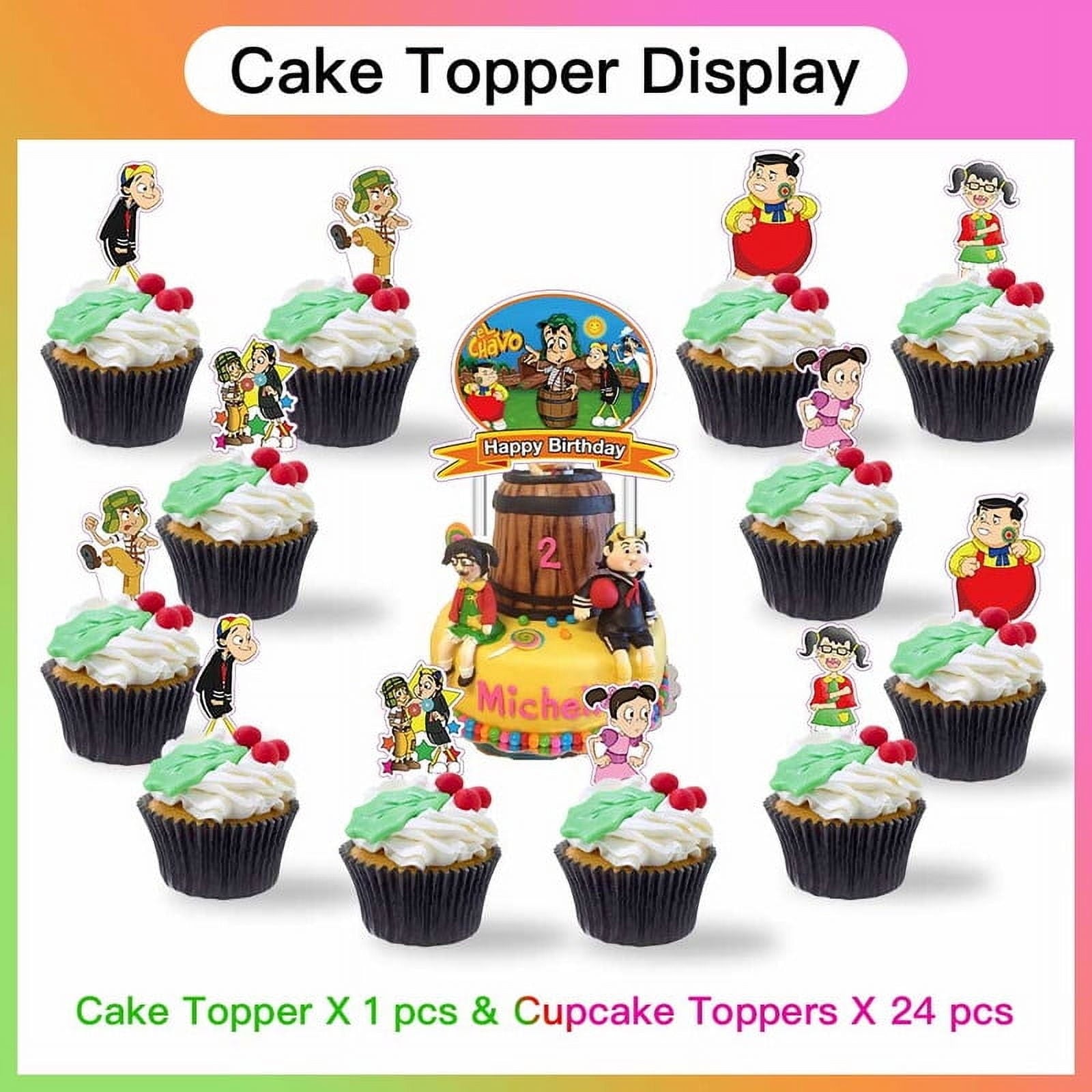 El Chavo Party Supplies Plates Decorations Birthday Cake Topper Banner Decor Backdrop Balloons