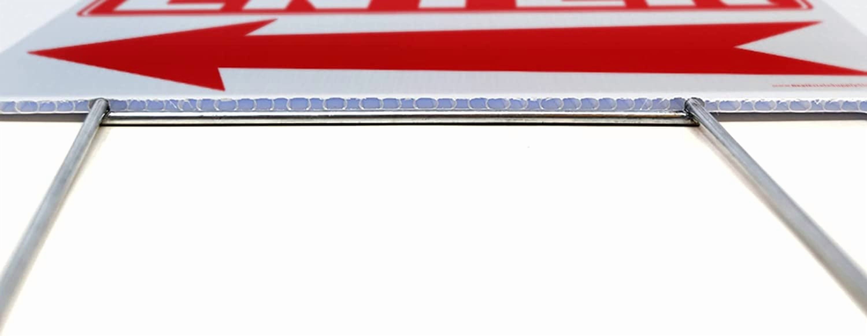 Enter/Exit Arrow Yard Sign Complete Kit Includes Sturdy Sign Stake - Durable Outdoor Double Sided 18x24 Arrow Sign with Extra Tall 10x30 Stake (Mixed Pack, Exit/Enter)