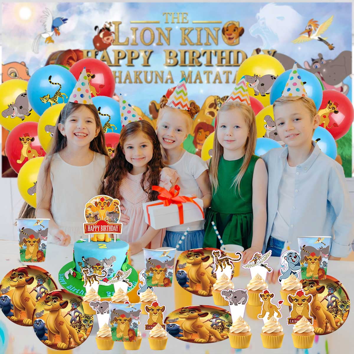 Lion Guard Birthday Party Supplies Balloons Plates Decoration Cake Topper Decor Tableware Banner Backdrop
