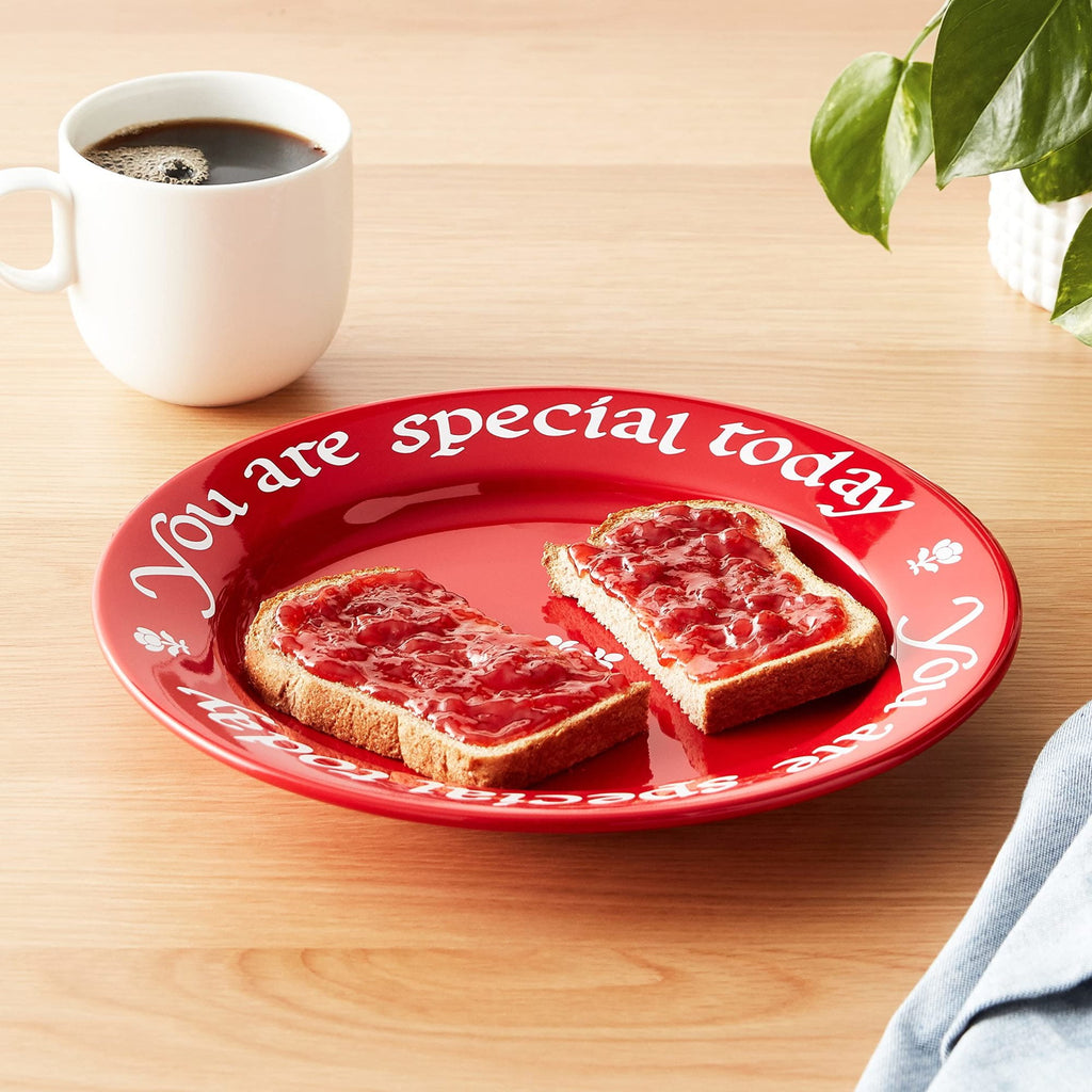 Waechtersbach "You Are Special Today" Red Plate - 10.63" Decorative Chinaware Celebration Dish, Ceramic Tableware for Birthdays, Anniversaries, Promotions, Family Traditions - Dishwasher Safe