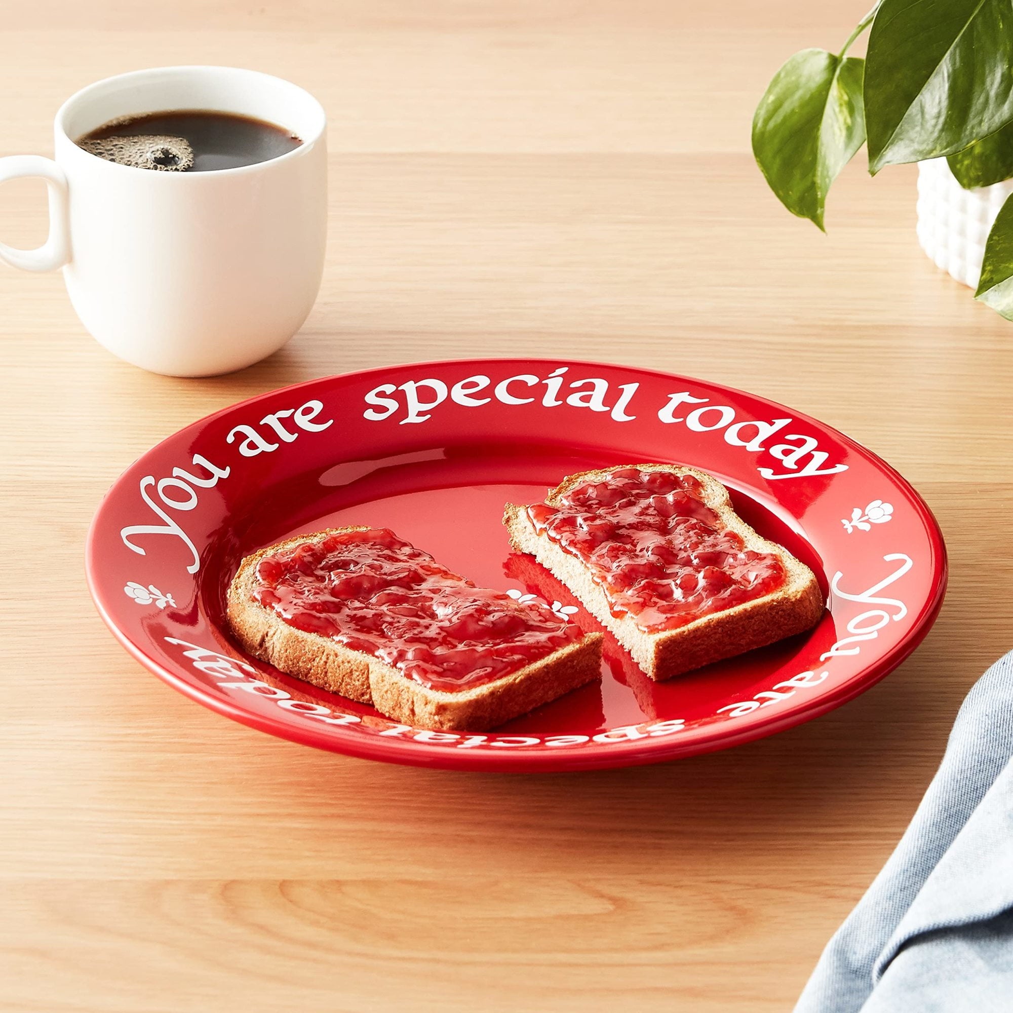 Waechtersbach "You Are Special Today" Red Plate - 10.63" Decorative Chinaware Celebration Dish, Ceramic Tableware for Birthdays, Anniversaries, Promotions, Family Traditions - Dishwasher Safe