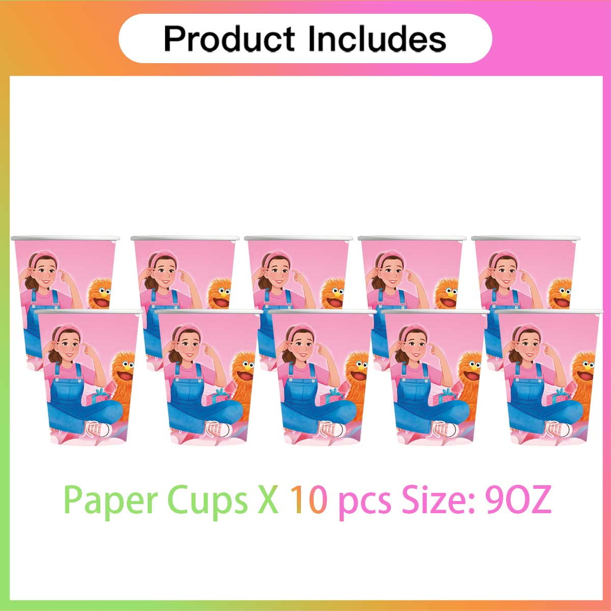 Ms Rachel Birthday Cups Party Supplies Plates Decorations Cake Topper Decor