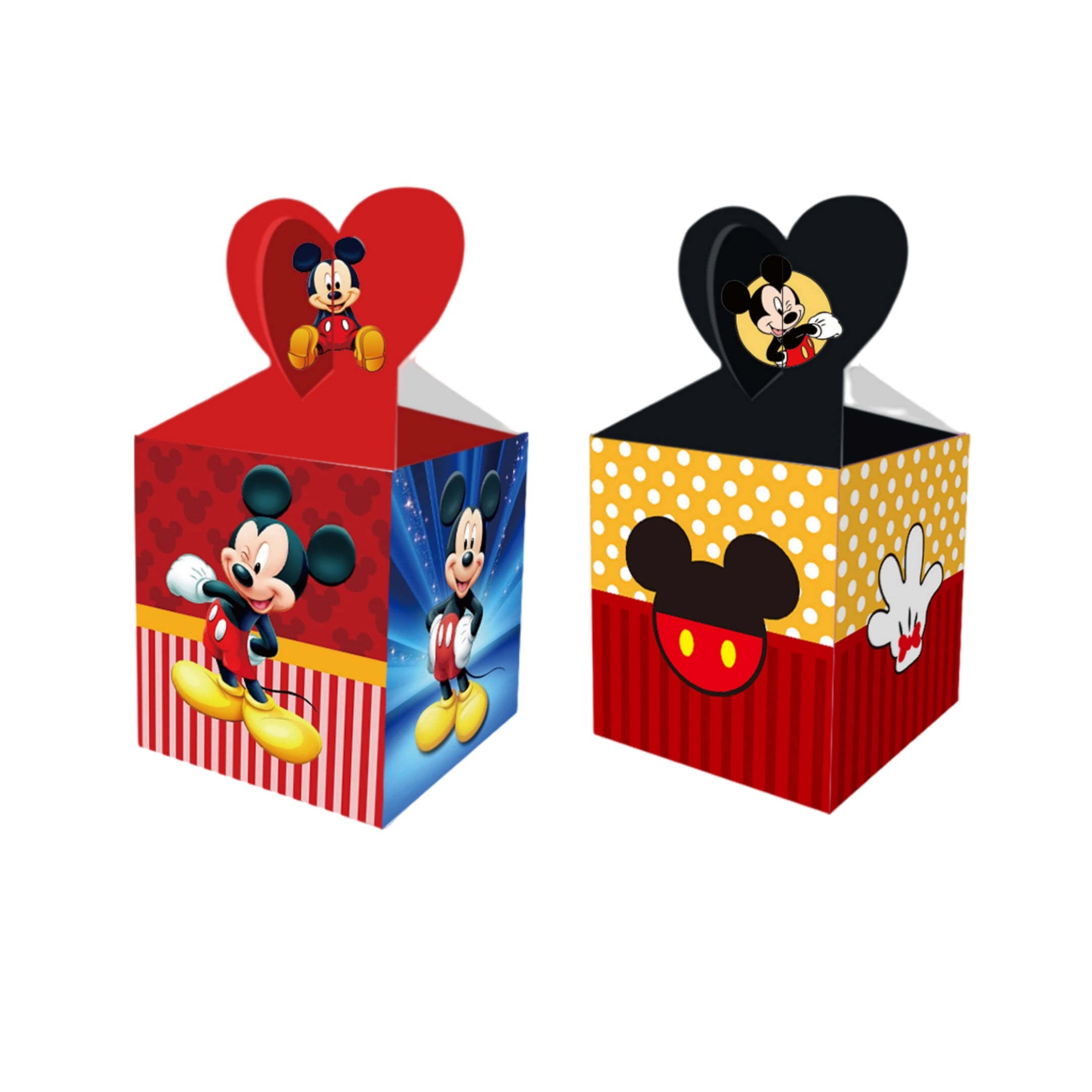 24PCS Mickey Party Candy Boxes for Anime Theme Birthday Party Supplies Decor,Kids Birthday Game Party Kraft Paper Gift Bag Decoration