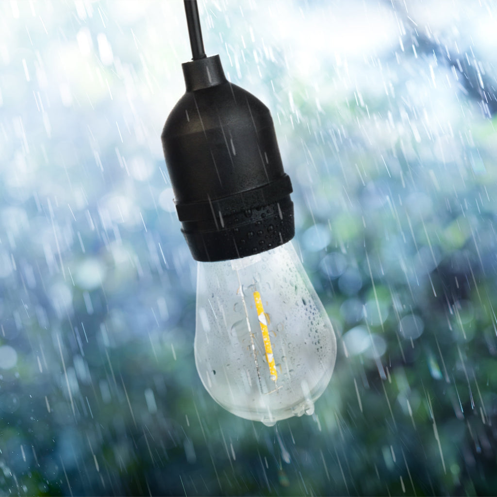 Pure Garden 50FT Outdoor String Lights with Vintage-Style LED Edison Bulbs