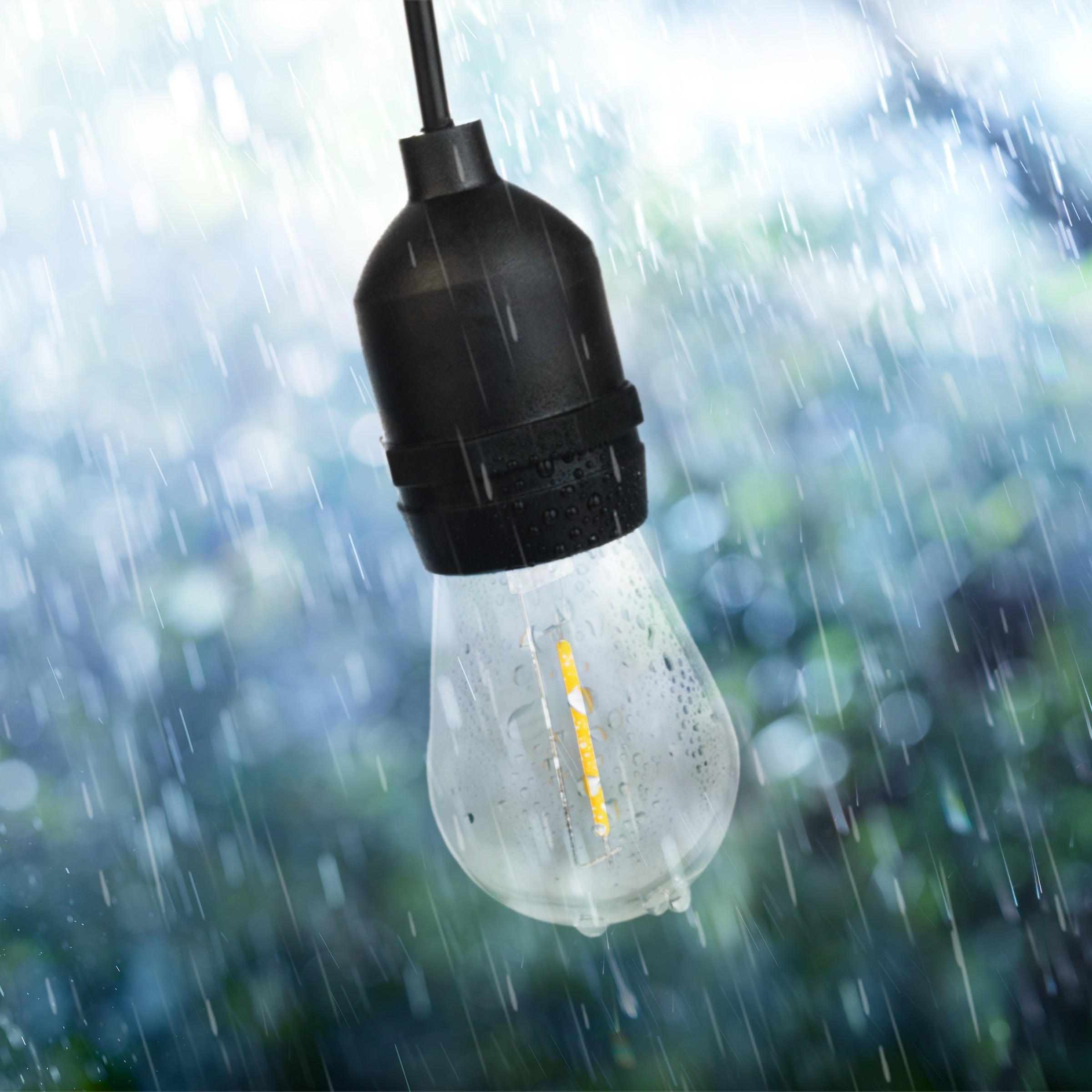 Pure Garden 50FT Outdoor String Lights with Vintage-Style LED Edison Bulbs