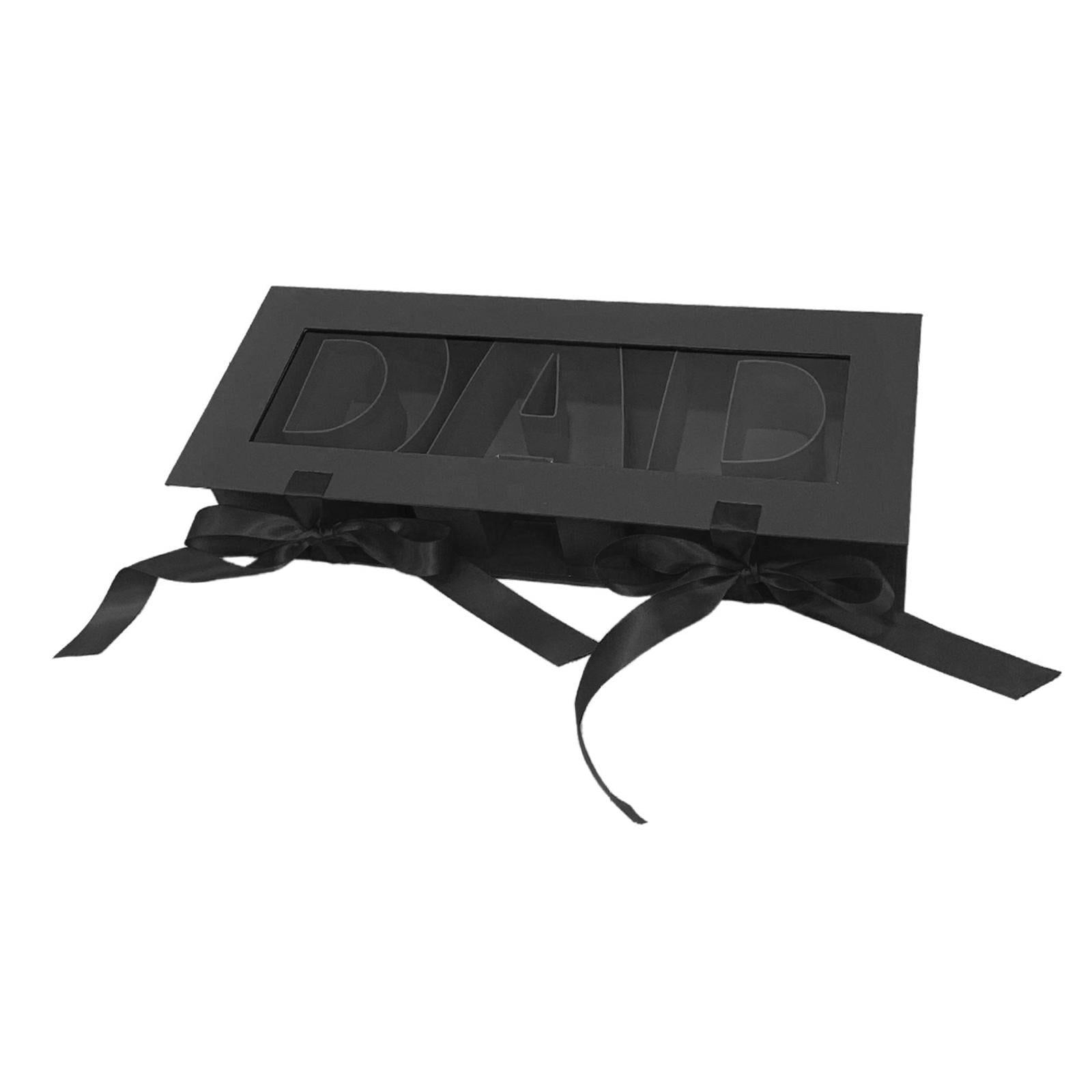 S SERENABLE Dad Letter Shaped Empty Flower Box Premium for Anniversary DIY Present Decor black