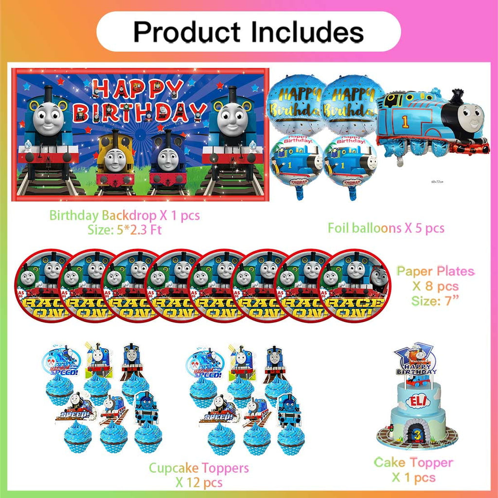 Thomas Pirates Party Supplies Plates Decoration Backdrop Banner Birthday Decor Tableware Fans Balloons
