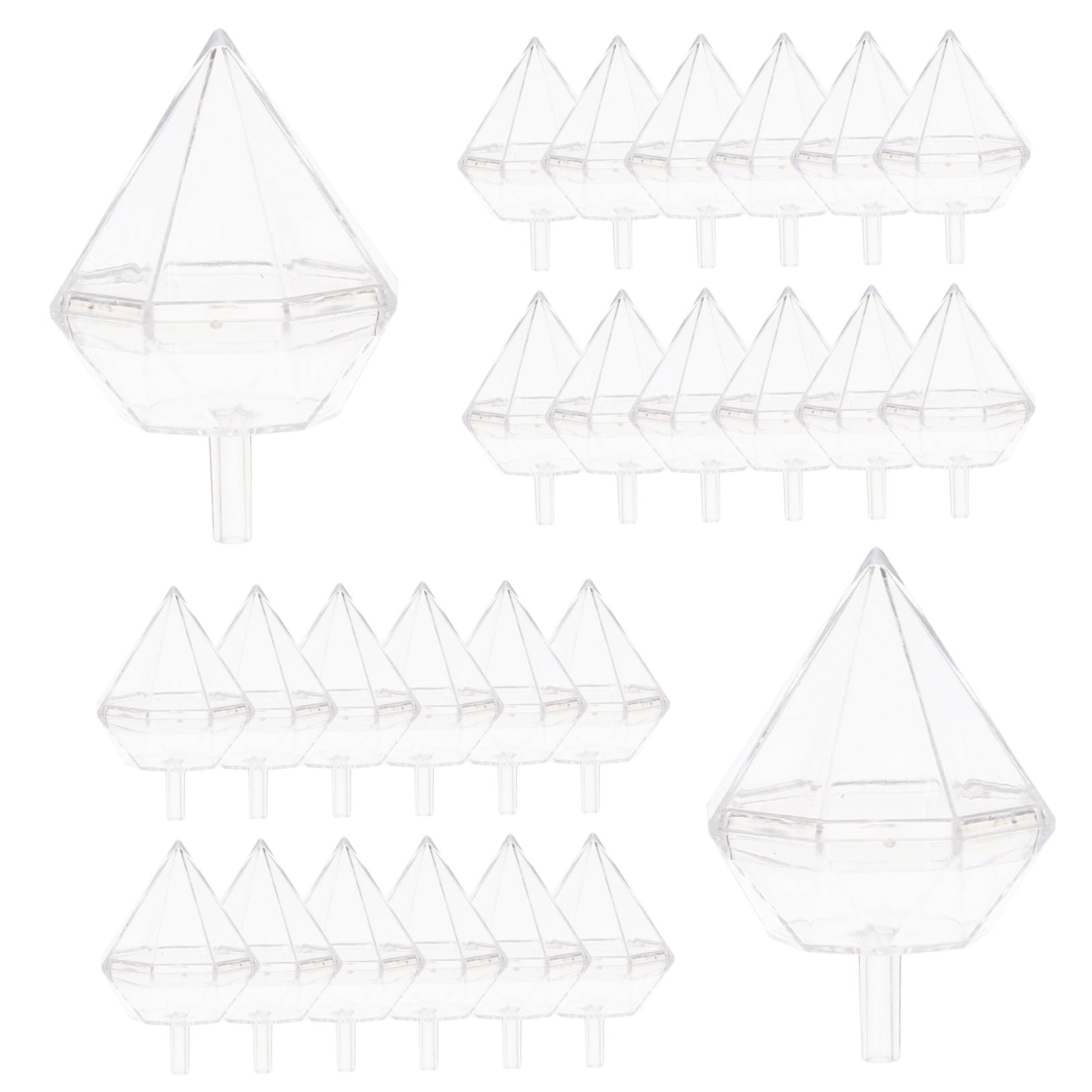 YSNOOWE Chocolate Box Holder in Clear Plastic for Elegant Diy Crafts and Candy Wrappers Packaging 80Set