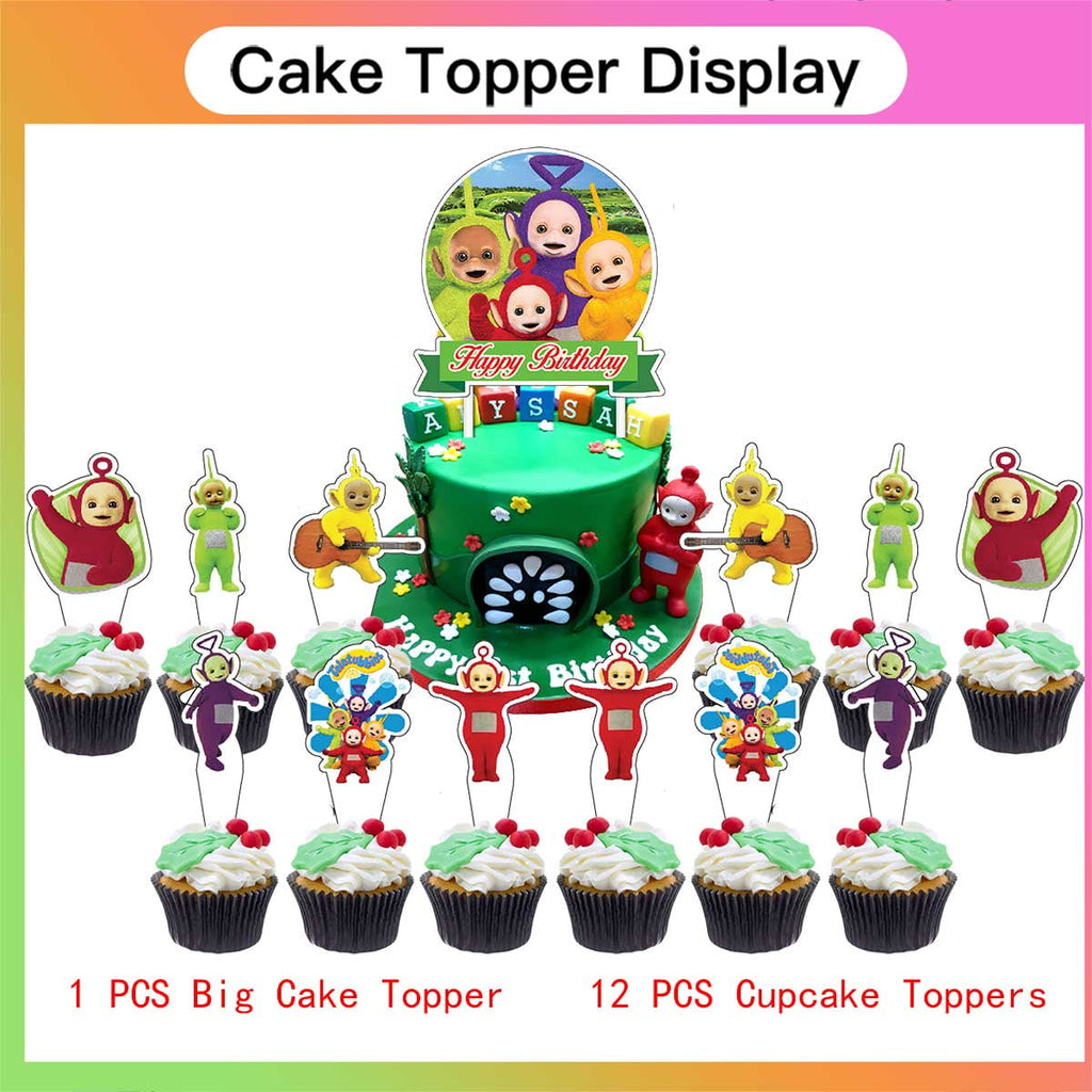Teletubbies Birthday Party Supplies Balloons Paper Plates Decoration Cake Topper Decor Tableware Banner Backdrop