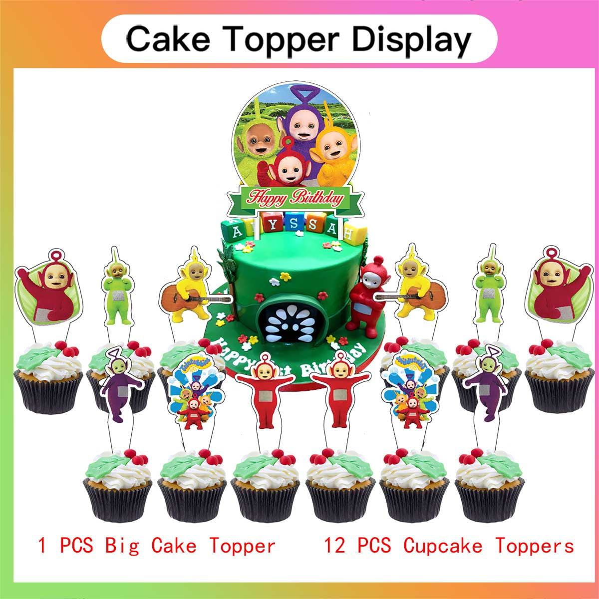 Teletubbies Birthday Party Supplies Balloons Paper Plates Decoration Cake Topper Decor Tableware Banner Backdrop