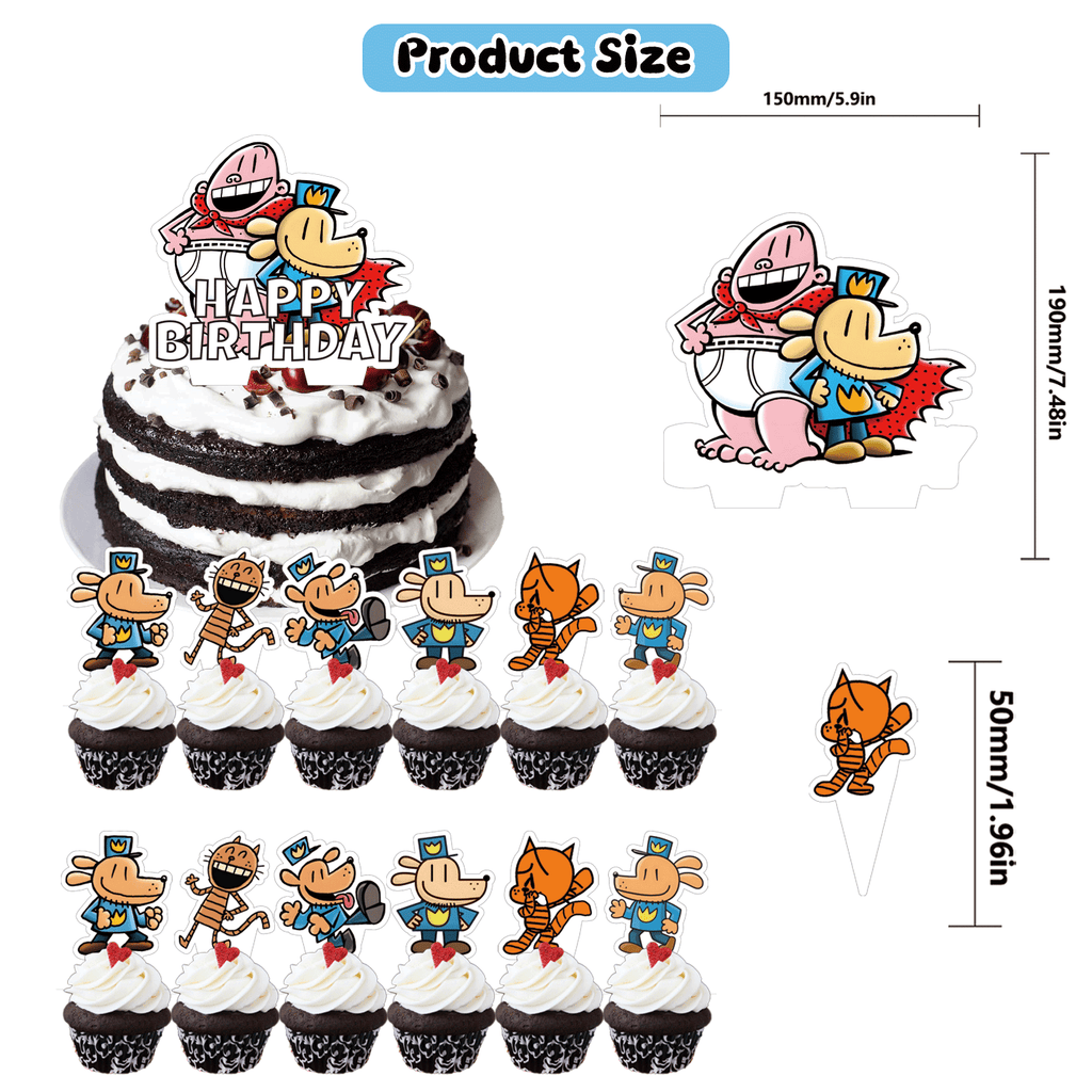 38 Pcs For Dogs Man Birthday Party Decorations,With 1 Happy Birthday Banner Garland,6 Hanging Swirls,13 Cupcake Toppers,18 Balloons for Party Supplies