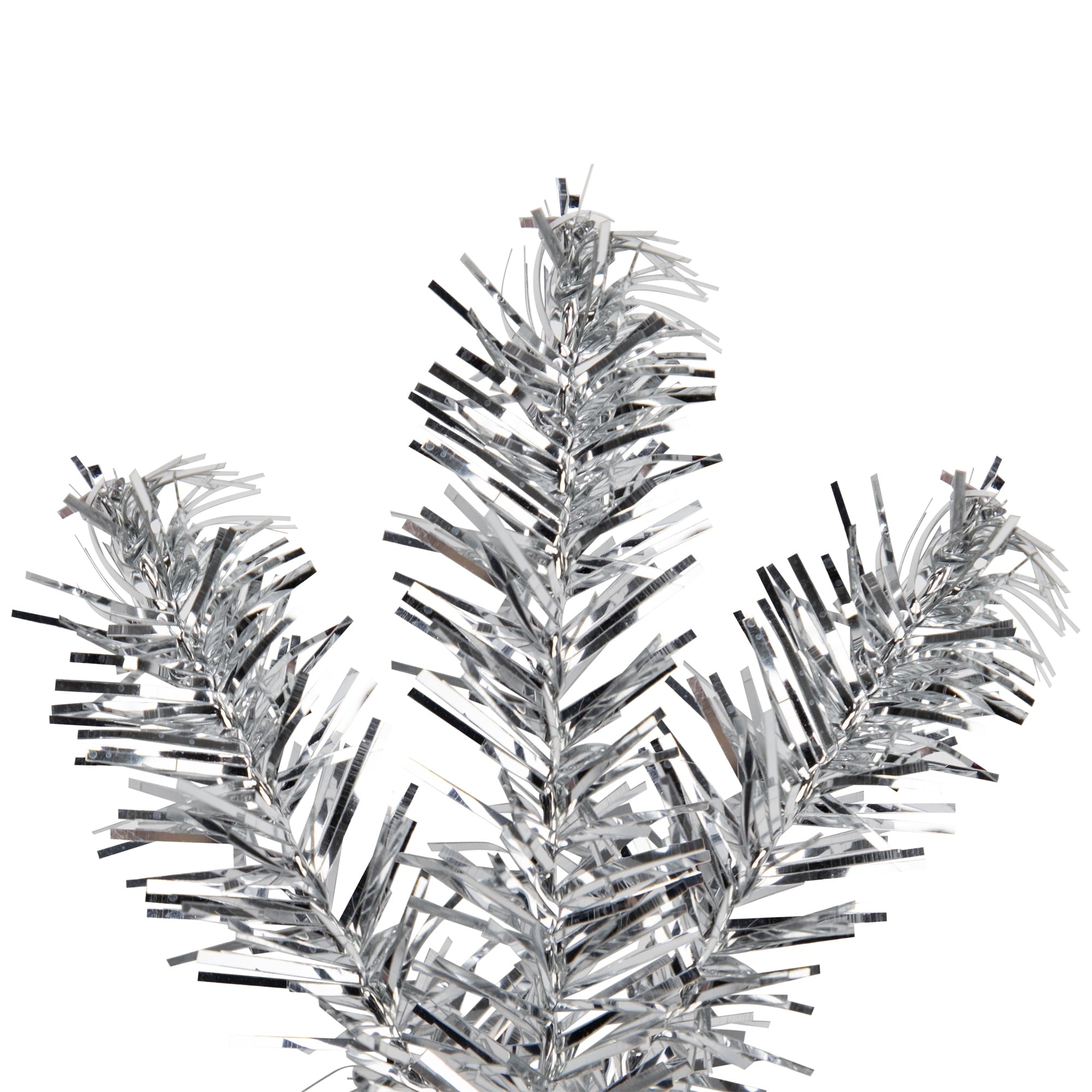 Northlight Prelit Clear Incandescent Corded Tinsel Artificial Christmas Garland, 4" (Silver)