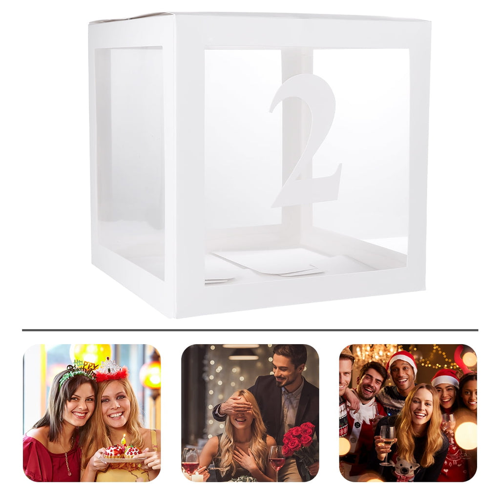 WORGEOUS 2pcs Transparent Balloon Box Party Decorative Balloons Case Balloons Accessories