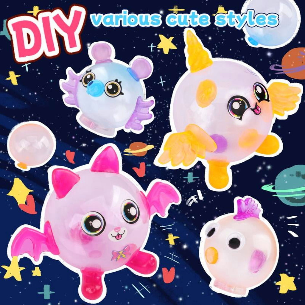 DIY Sticky Balloon With Pump, Re-Usable Decors, Model bouncy balloon kit multiple sculptures toy, 60 balloons, 134 accessories, Party fun activities/gifts for toddler boys and girls