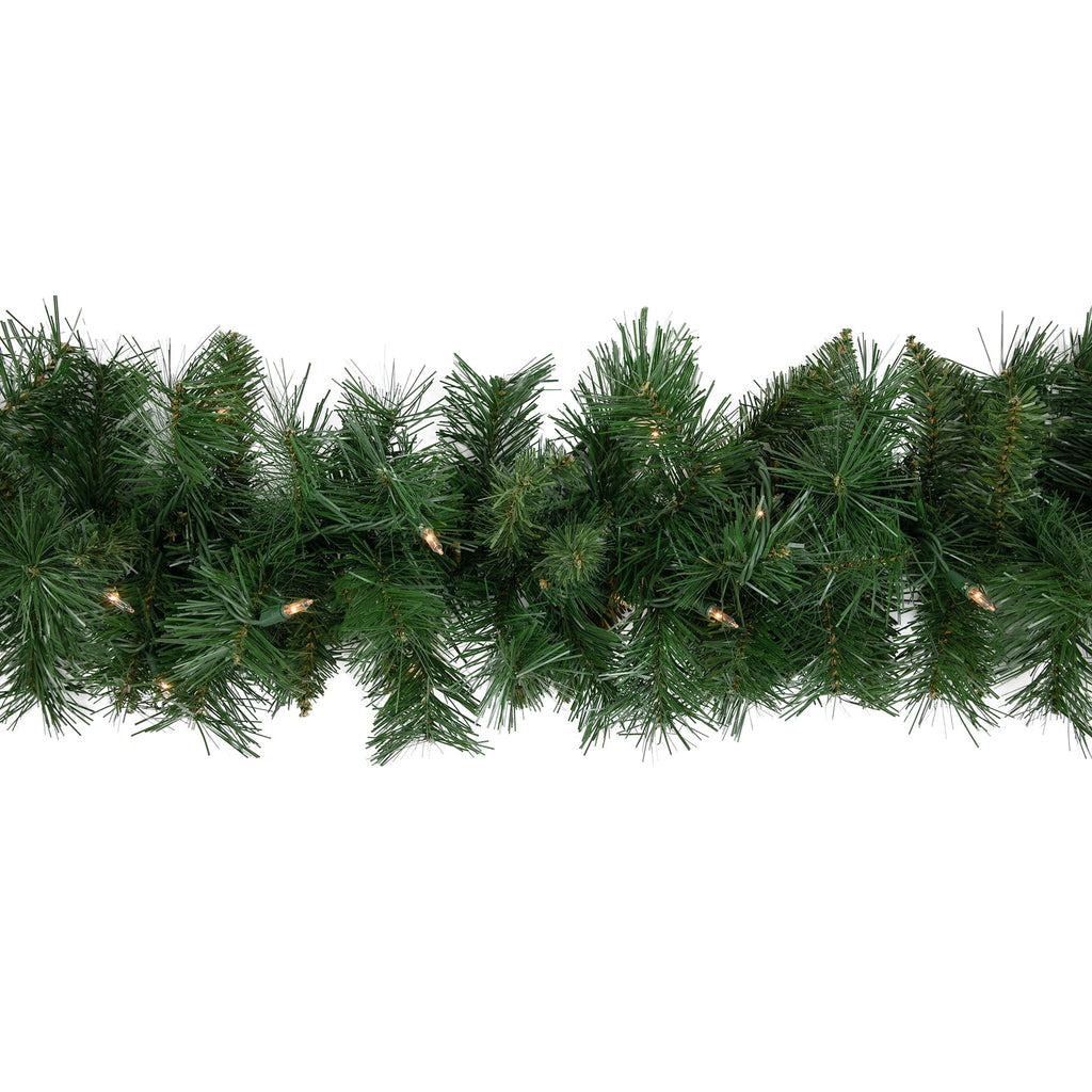 Northlight Pre-Lit Chatham Pine Artificial Christmas Garland - 9' x 10" - Clear Lights