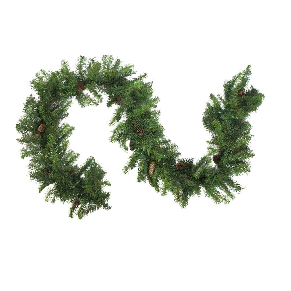Northlight 28368507 9 x 16 Dakota Red Artificial Christmas Garland with Pine Cones Unlit