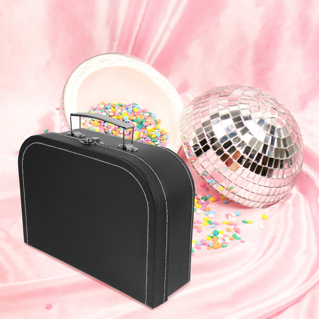 BERTDOMD Present Wrapping Box Gift Wedding Gift Packing Box Small Suitcase Party Favor Box with Stainless Steel Handle