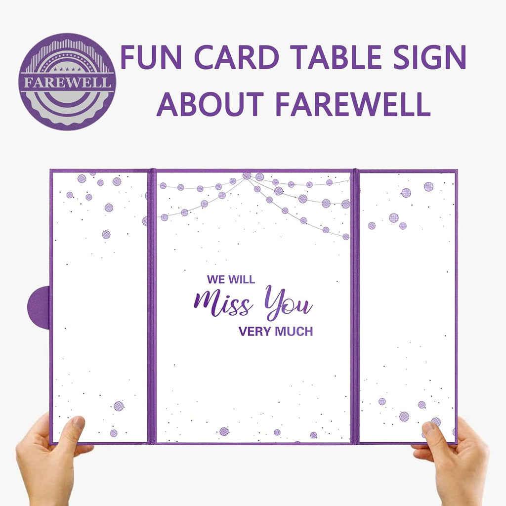Farewell Guest Book Alternative, Farewell Gifts for Coworkers Friends, Rose Gold We Will Miss You Signature Board, Happy Retirement Party Decorations, Going Away，Farewell Card for Women Men