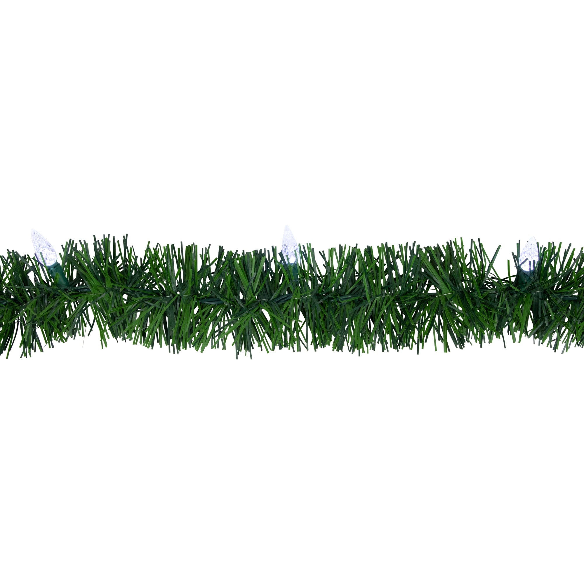 Northlight 18' x 3" Pre-Lit Pine Artificial Christmas Garland, Pure White LED Faceted Lights