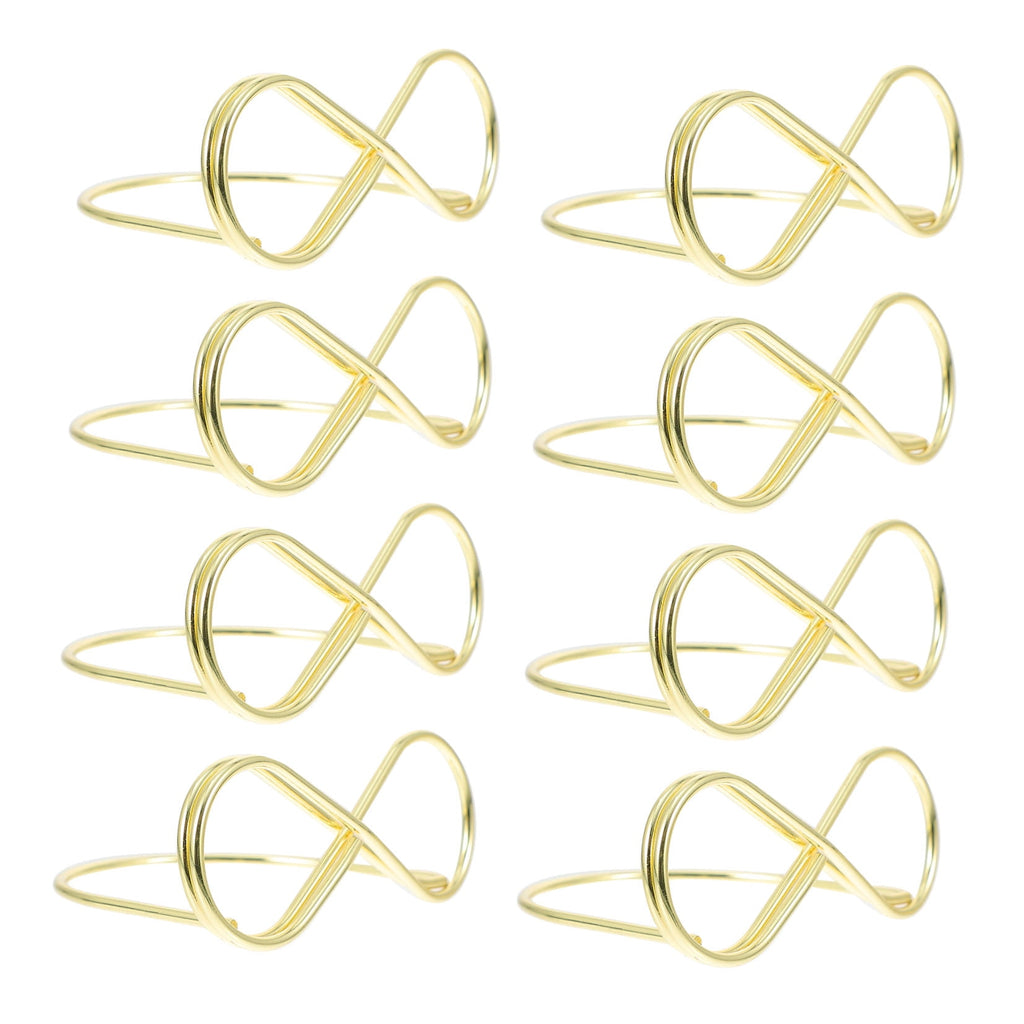 HOOWIFFY 20Set Golden Tabletop Cards Holder with Bow Shape Ideal for Weddings and Hotel Menus