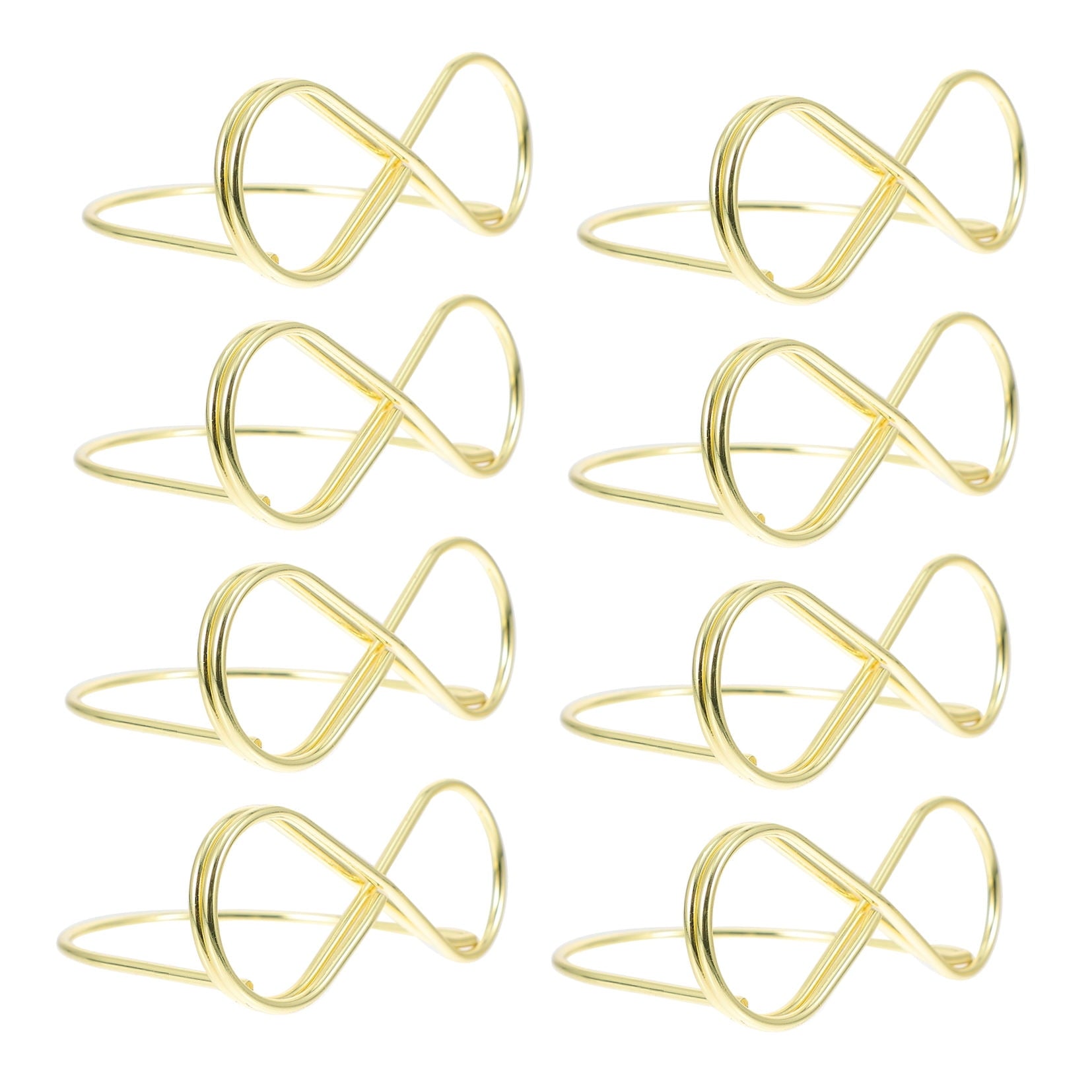 HOOWIFFY 20Set Golden Tabletop Cards Holder with Bow Shape Ideal for Weddings and Hotel Menus