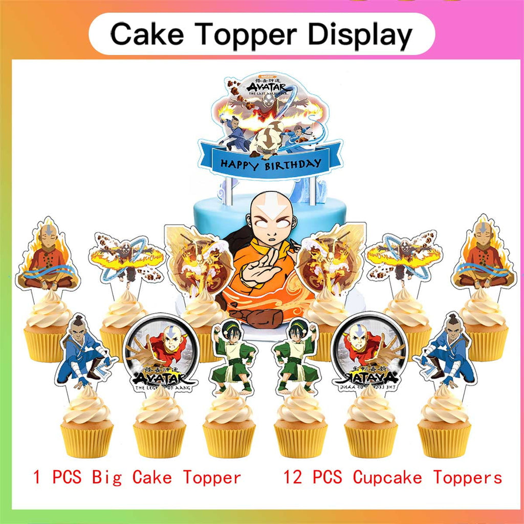 avatar the last airbender Birthday Party Supplies Balloons Plates Decoration Cake Topper Decor Tableware Banner Backdrop