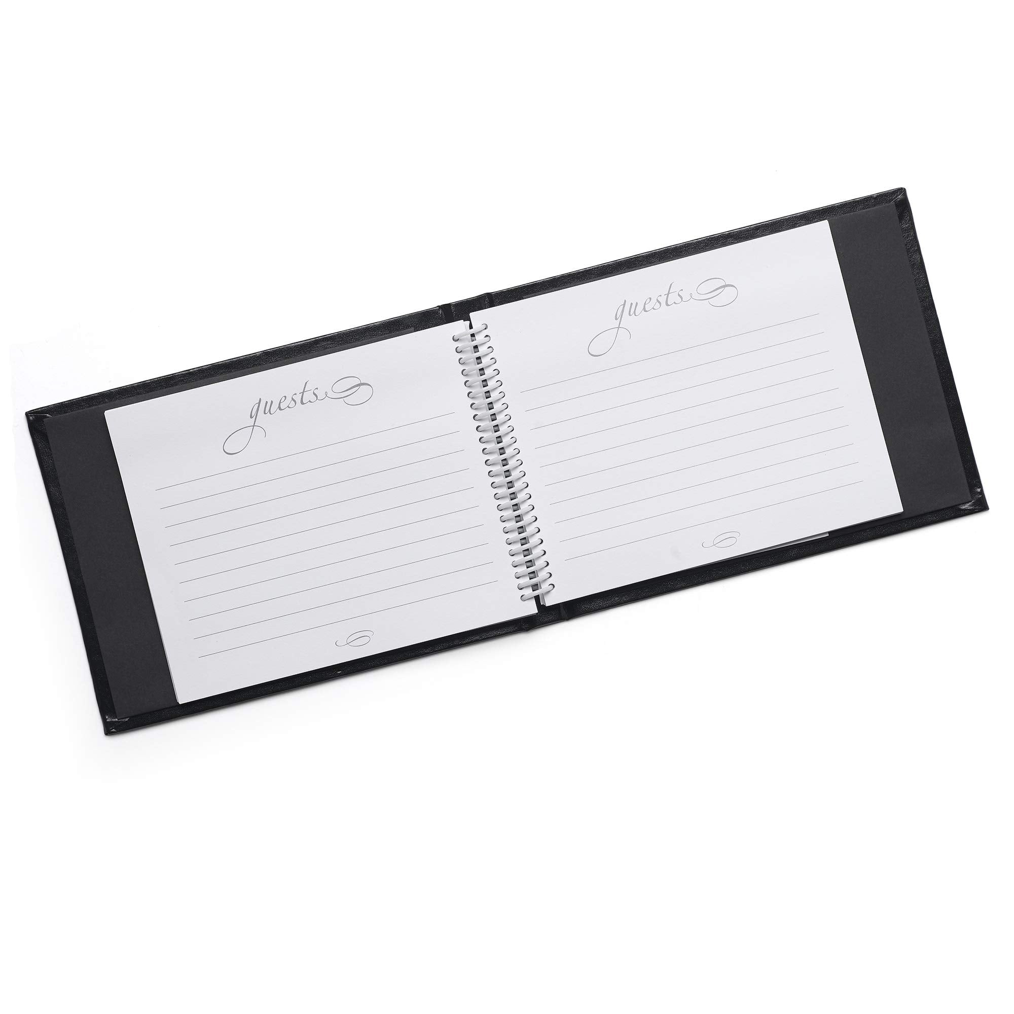 Hortense B. Hewitt Art CM31&nbsp;Deco Black and Gold Guest Book, 7.5 x 5.75-Inches