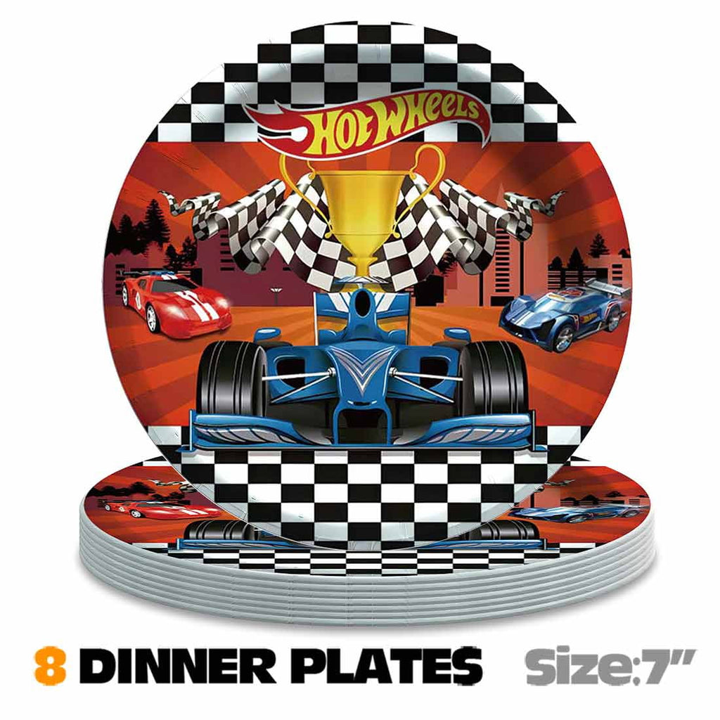 Hot Wheel Party Supplies Decor Tableware Backdrop Banner Cake Topper Balloons Birthday Decorations