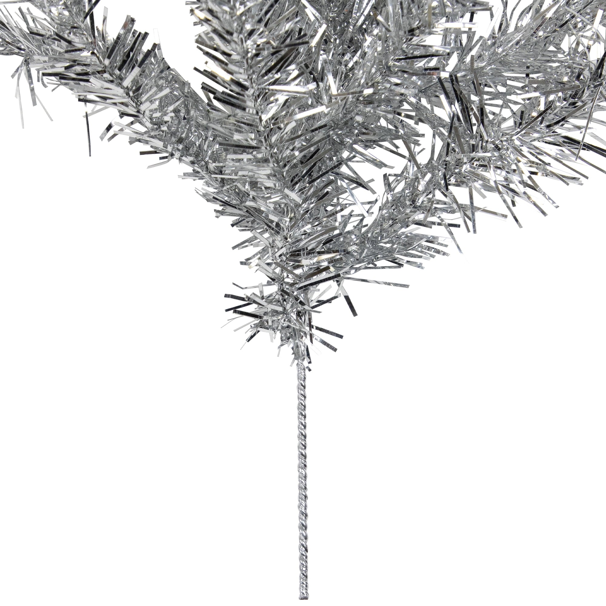 Northlight Metallic Tinsel Artificial Christmas Garland - 9' x 12" - Silver - Unlit