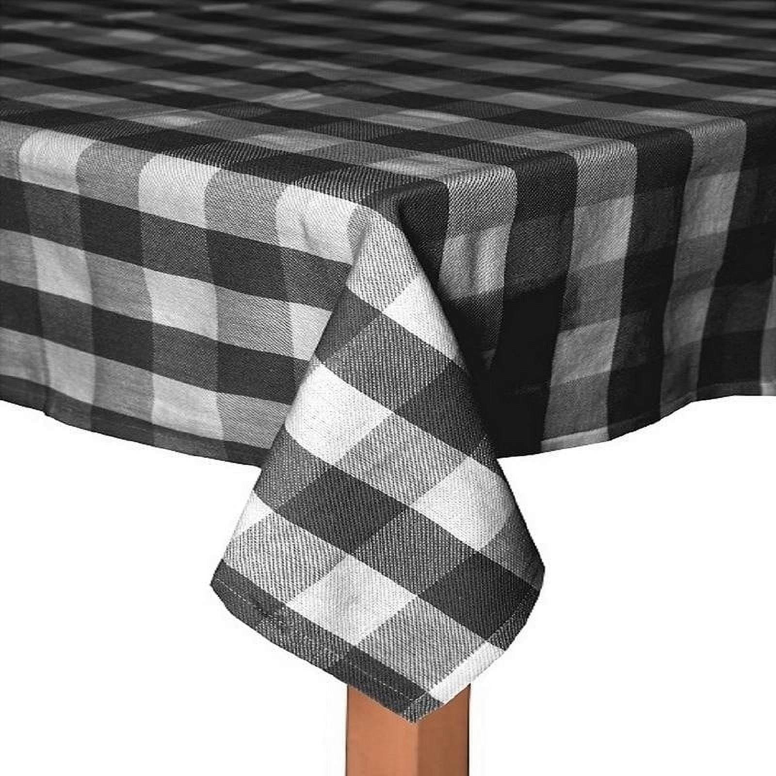 Farm Check Blue 100% Cotton Tablecloth 60"X84"