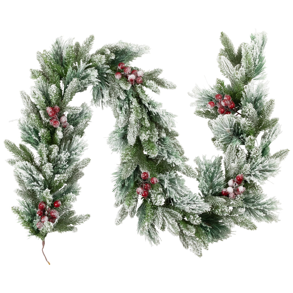 Northlight Flocked Calloway Fir Artificial Christmas Garland - 7' x 12"  - Unlit