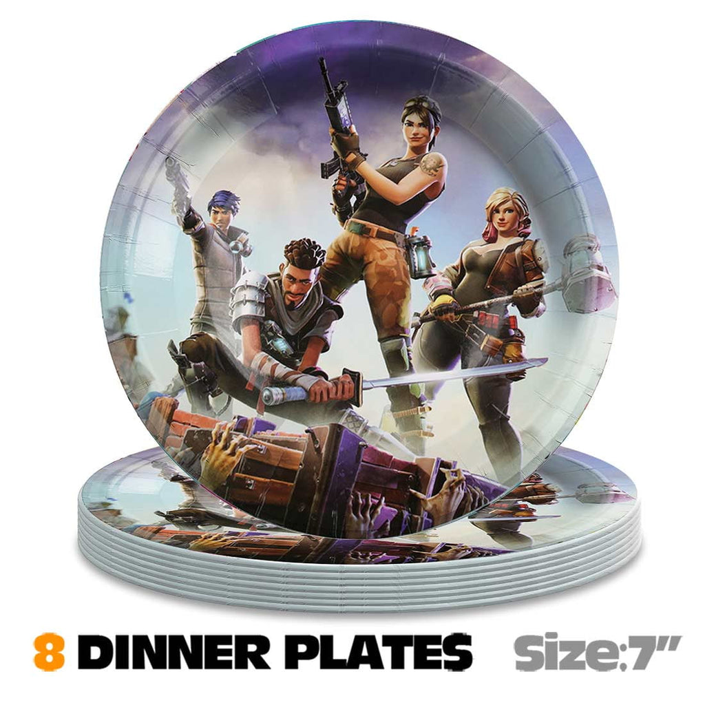 Fortnite Party Supplies Decor Tableware Backdrop Banner Cake Topper Balloons Birthday Decorations