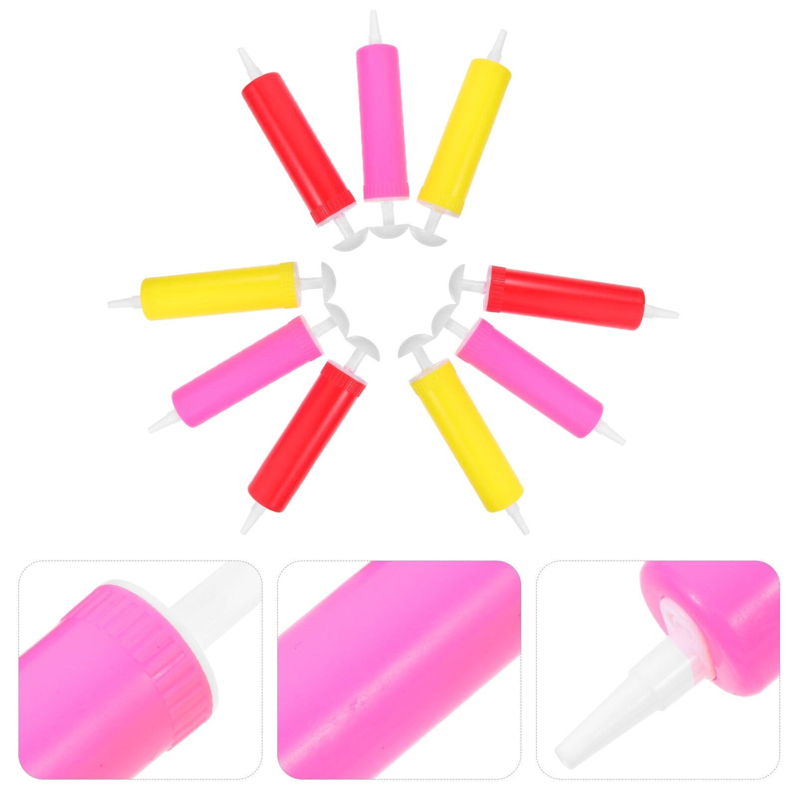 Hemoton 50 pcs Balloon Pumps Manual Hand Balloon Air Pumps Party Supplies Random Style
