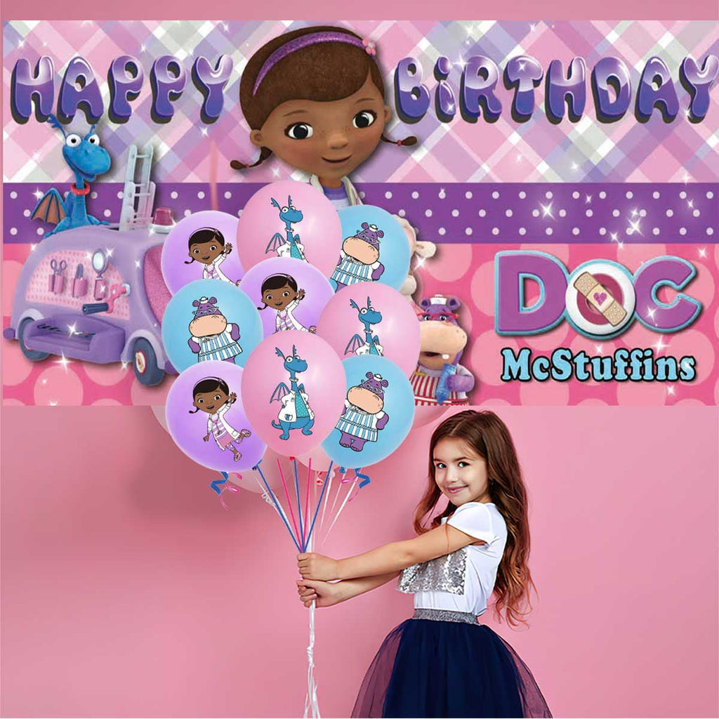 Doc Mcstuffins Birthday Party Supplies Balloons Plates Decoration Cake Topper Decor Tableware Banner Backdrop