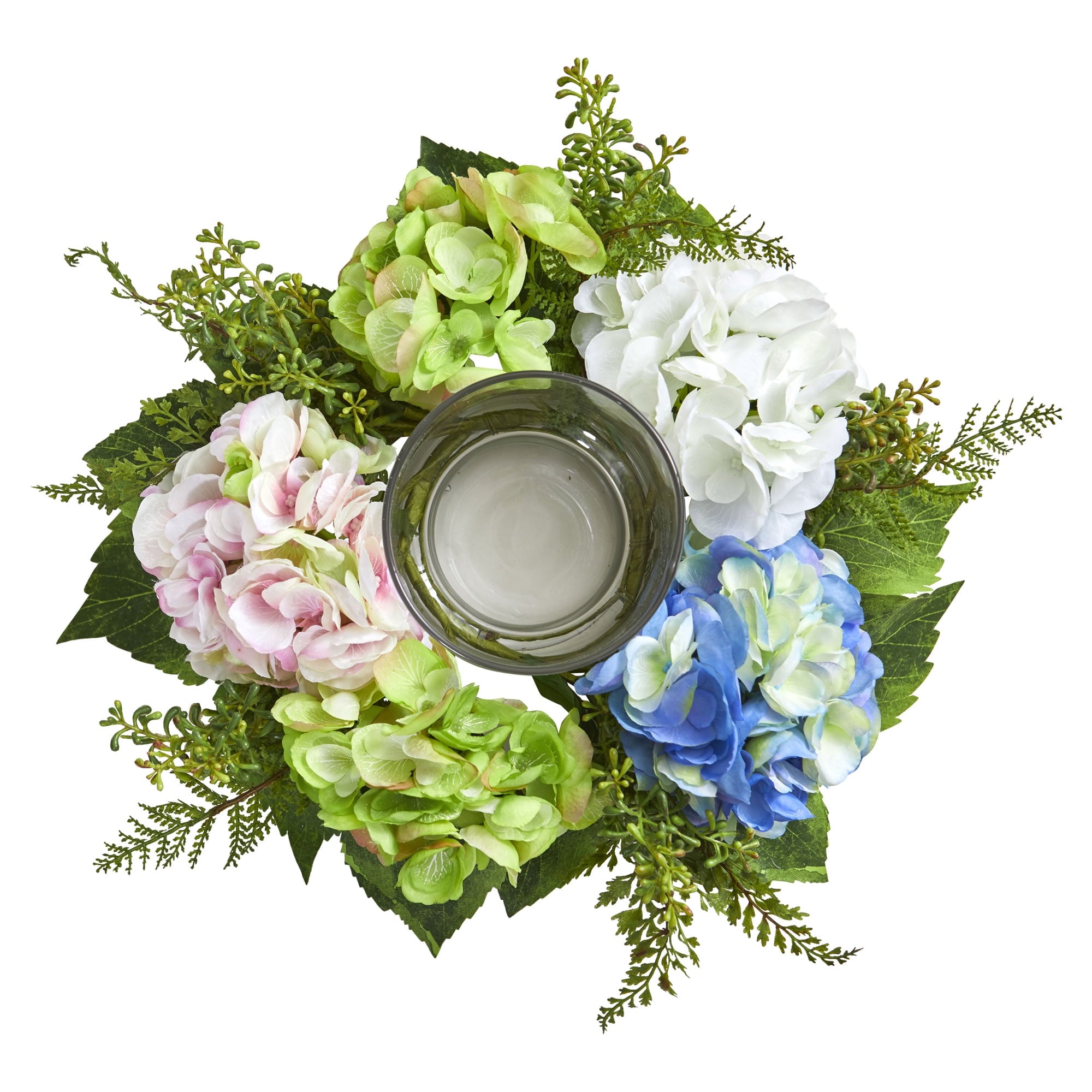 Nearly Natural Hydrangea Artificial Flower Candelabrum, Multicolor