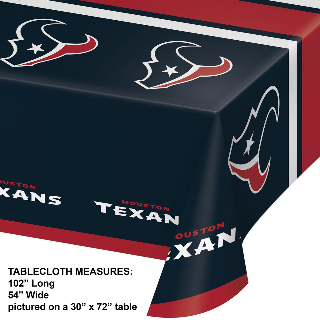 Houston Texans Plastic Tablecloths, 3 Count